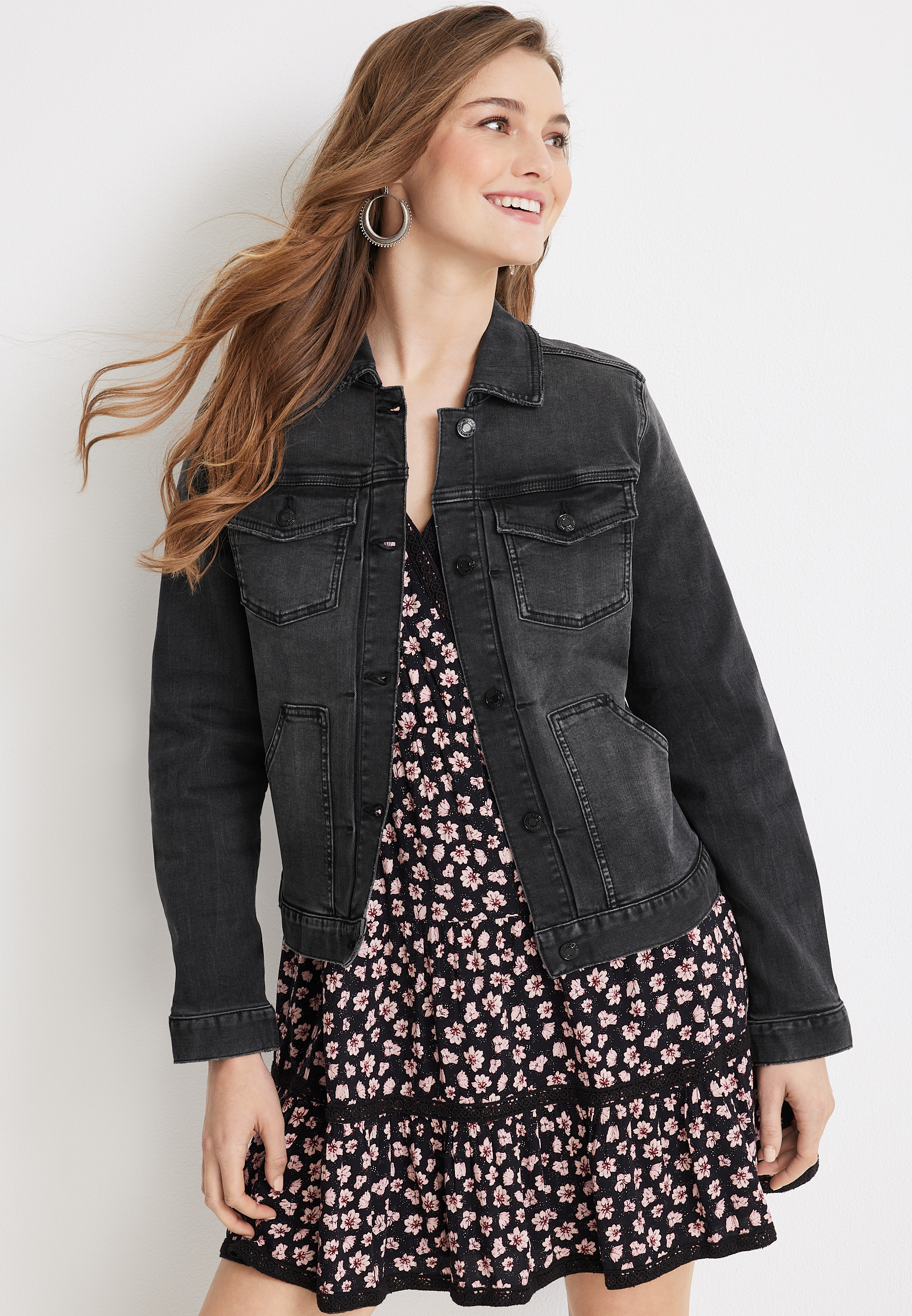 Black Denim Jacket | maurices