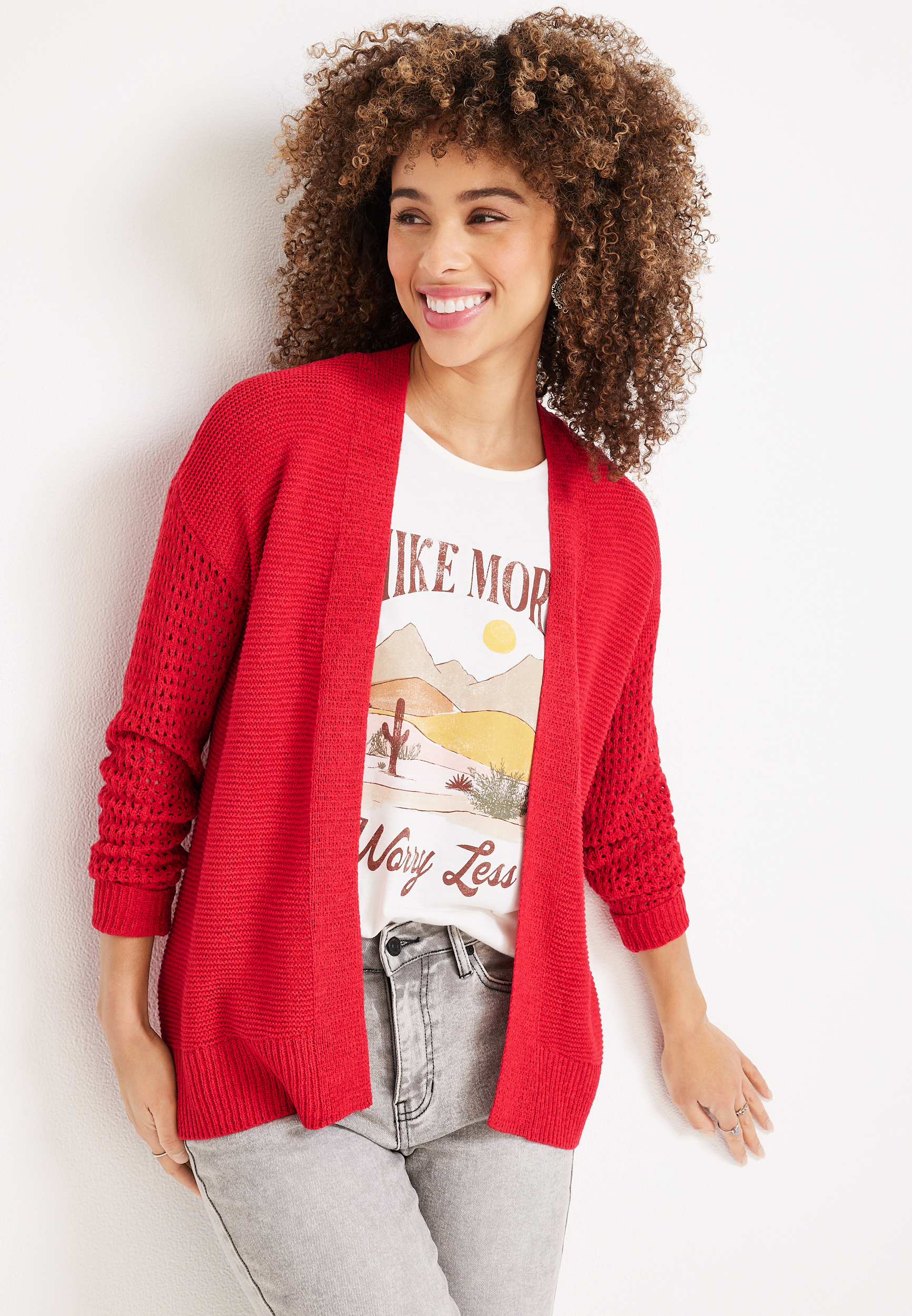 Tape Yarn Cardigan | maurices