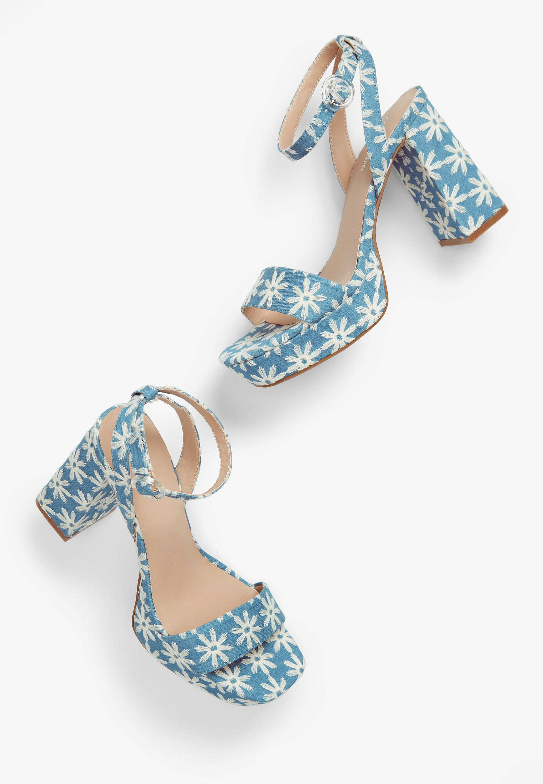 Natalie Floral Block Heel