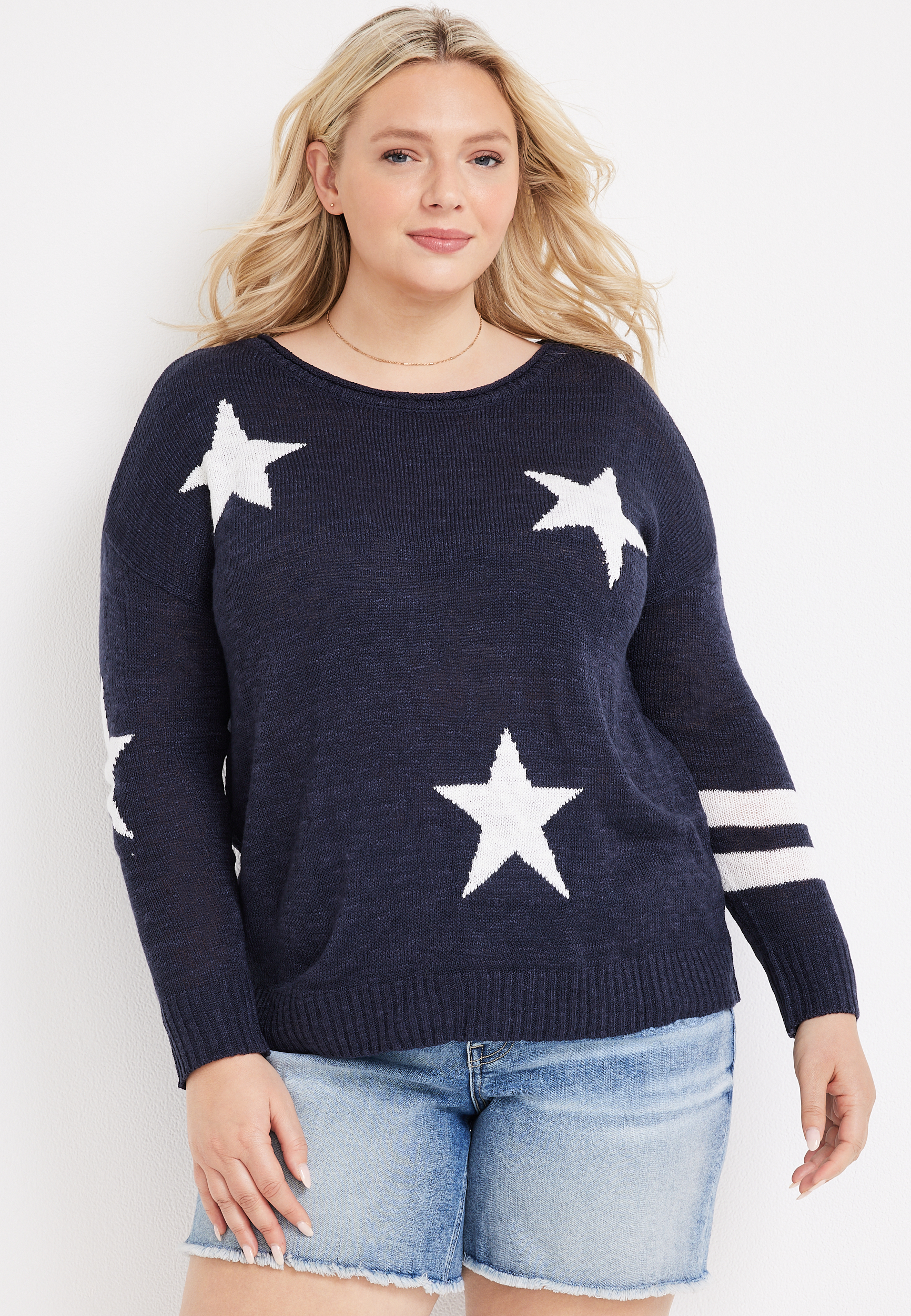 Star sweater 2024 plus size