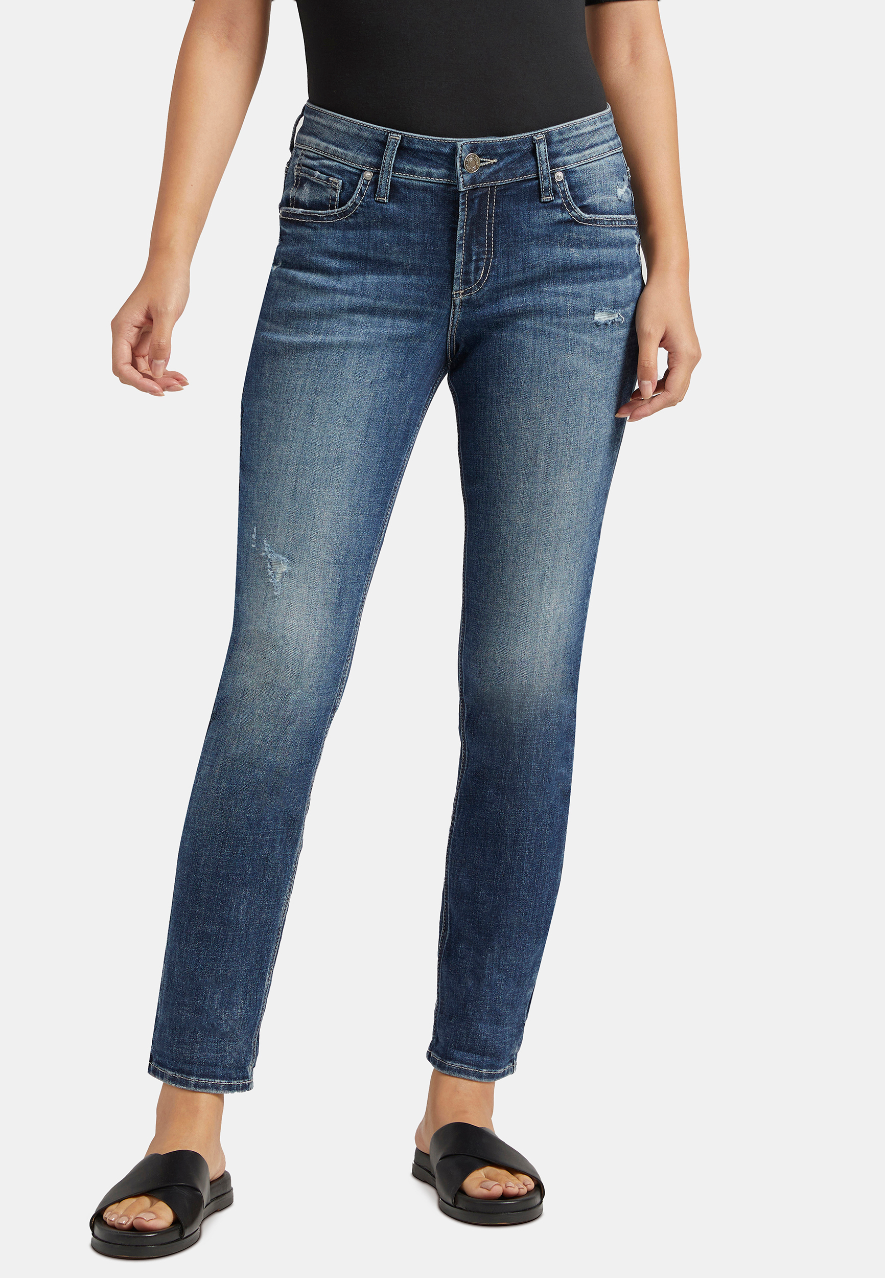 Silver Jeans Co. Elyse Mid Rise Capri-EGX290 