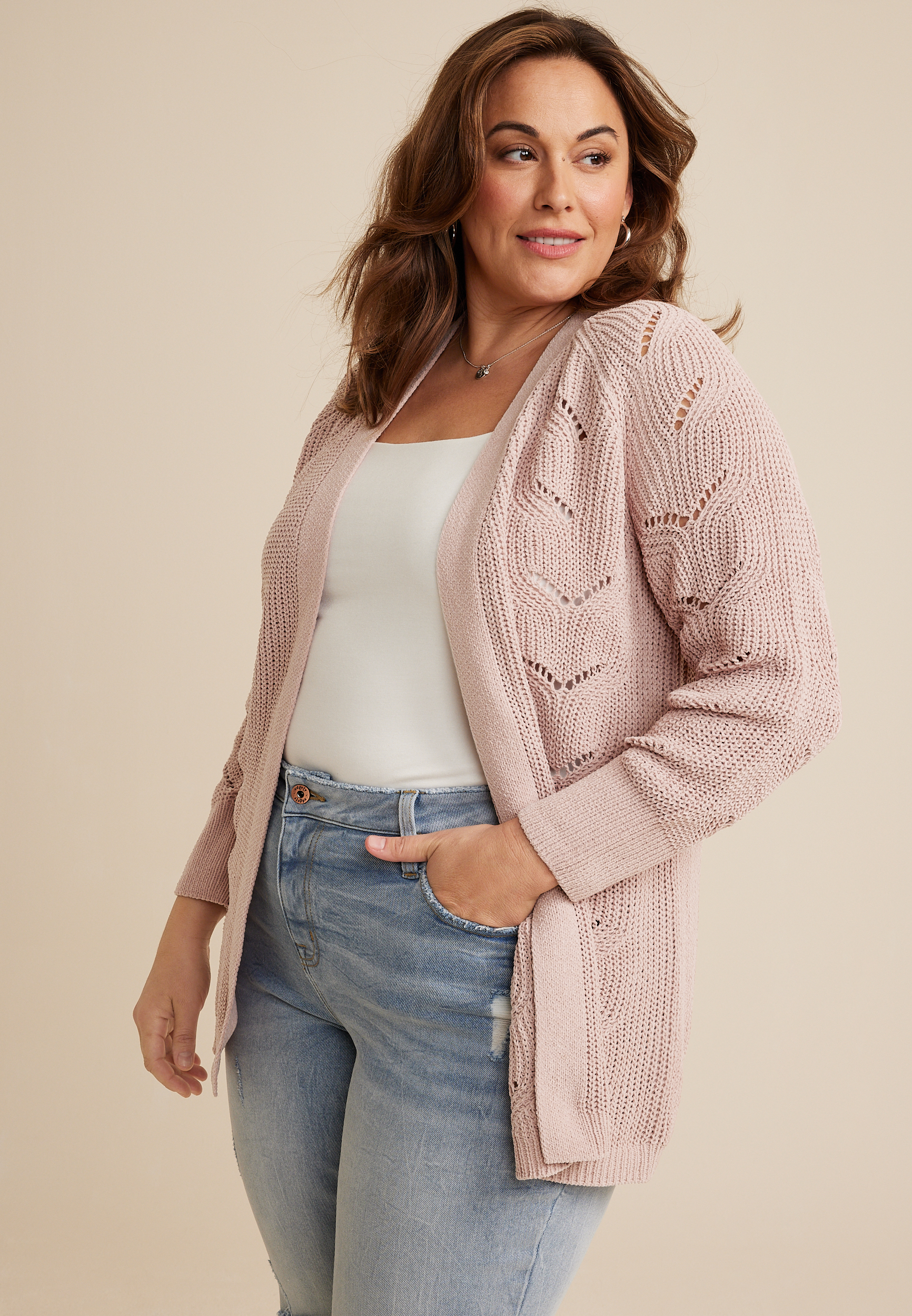 Plus size chenille clearance sweater