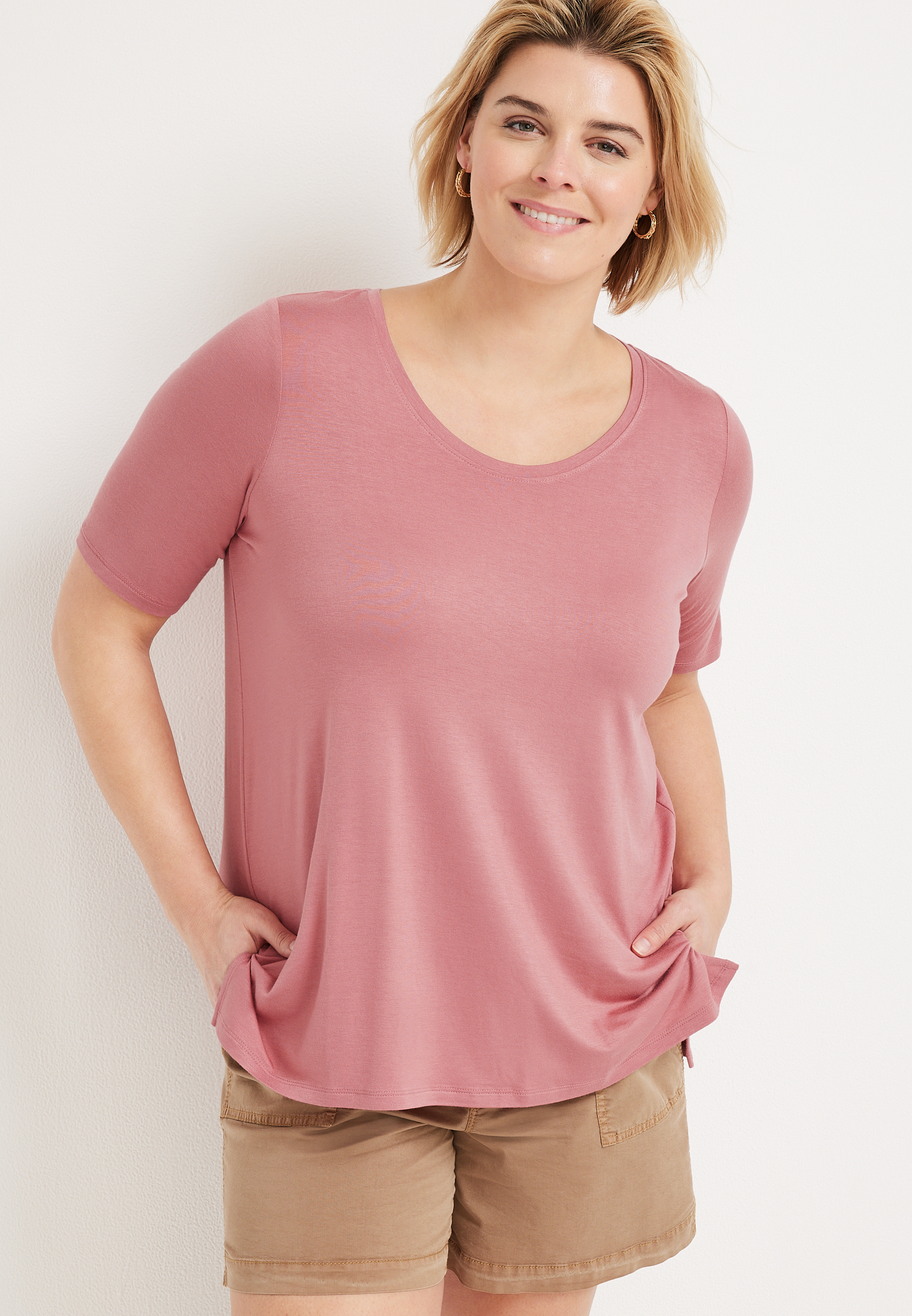 Plus Size 24/7 Flawless Solid Tunic Tee - Size 4X
