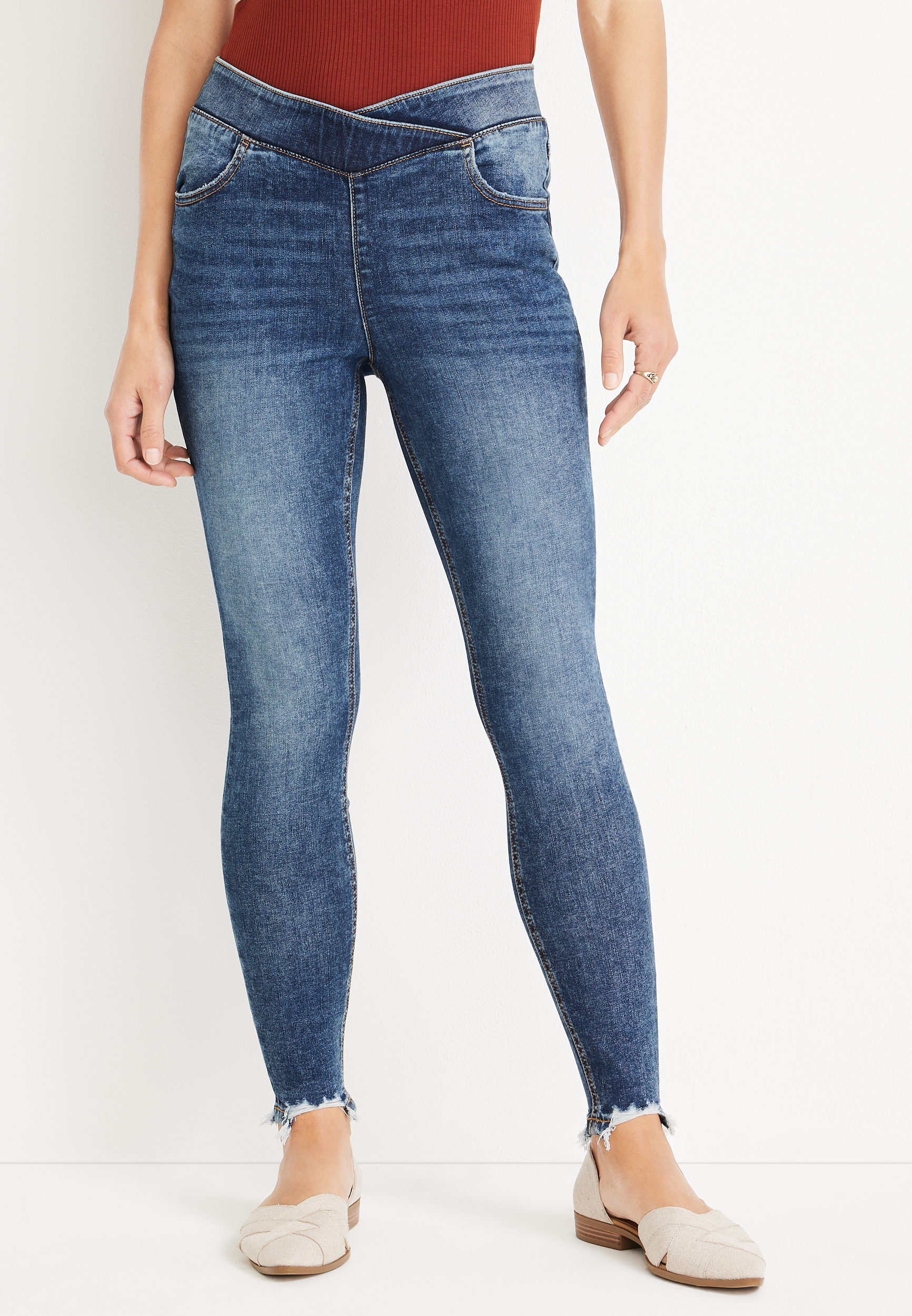m jeans by maurices™ Cool Comfort Super Skinny High Rise Crossover