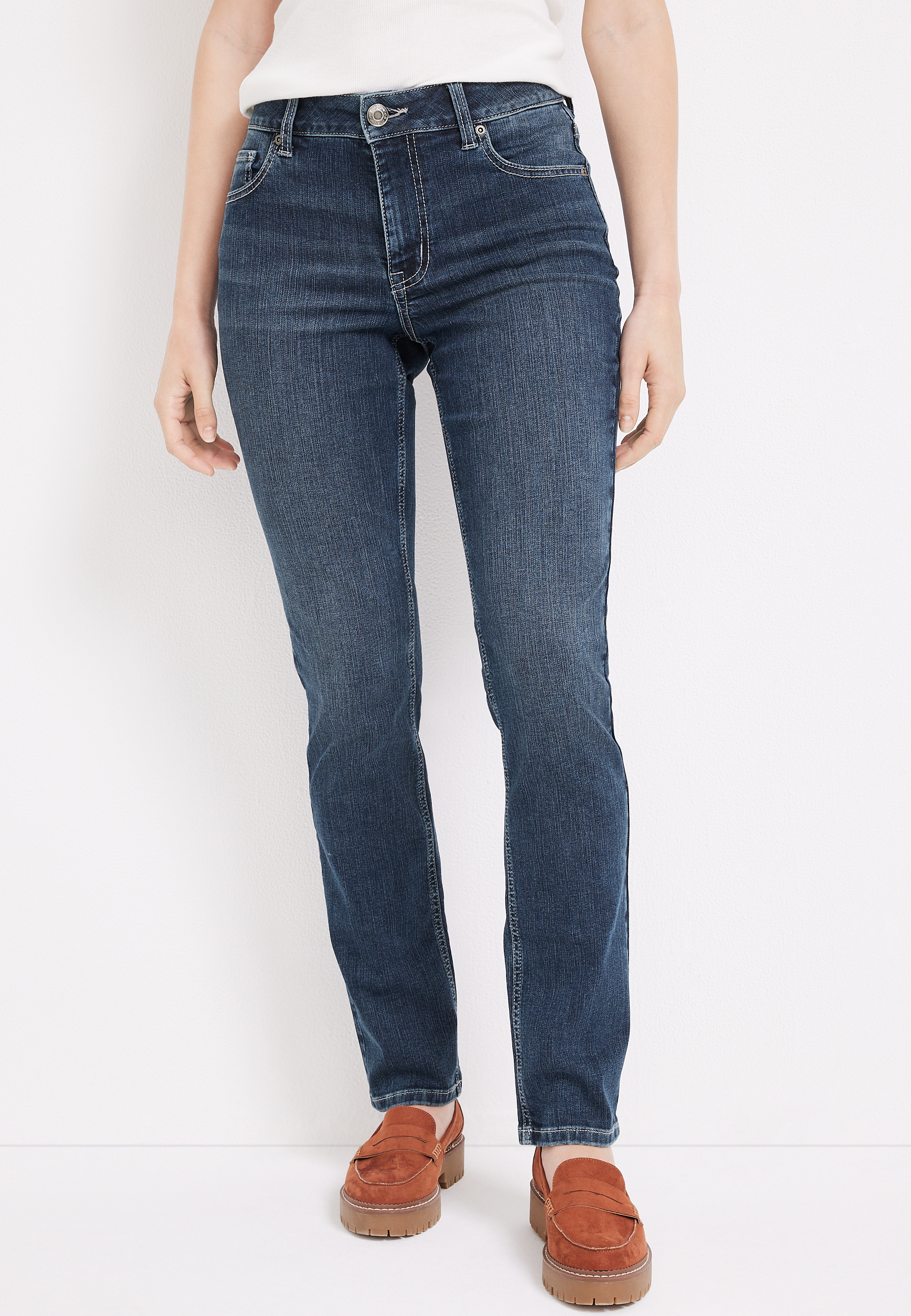 m jeans by maurices™ Classic Straight Curvy High Rise Jean maurices