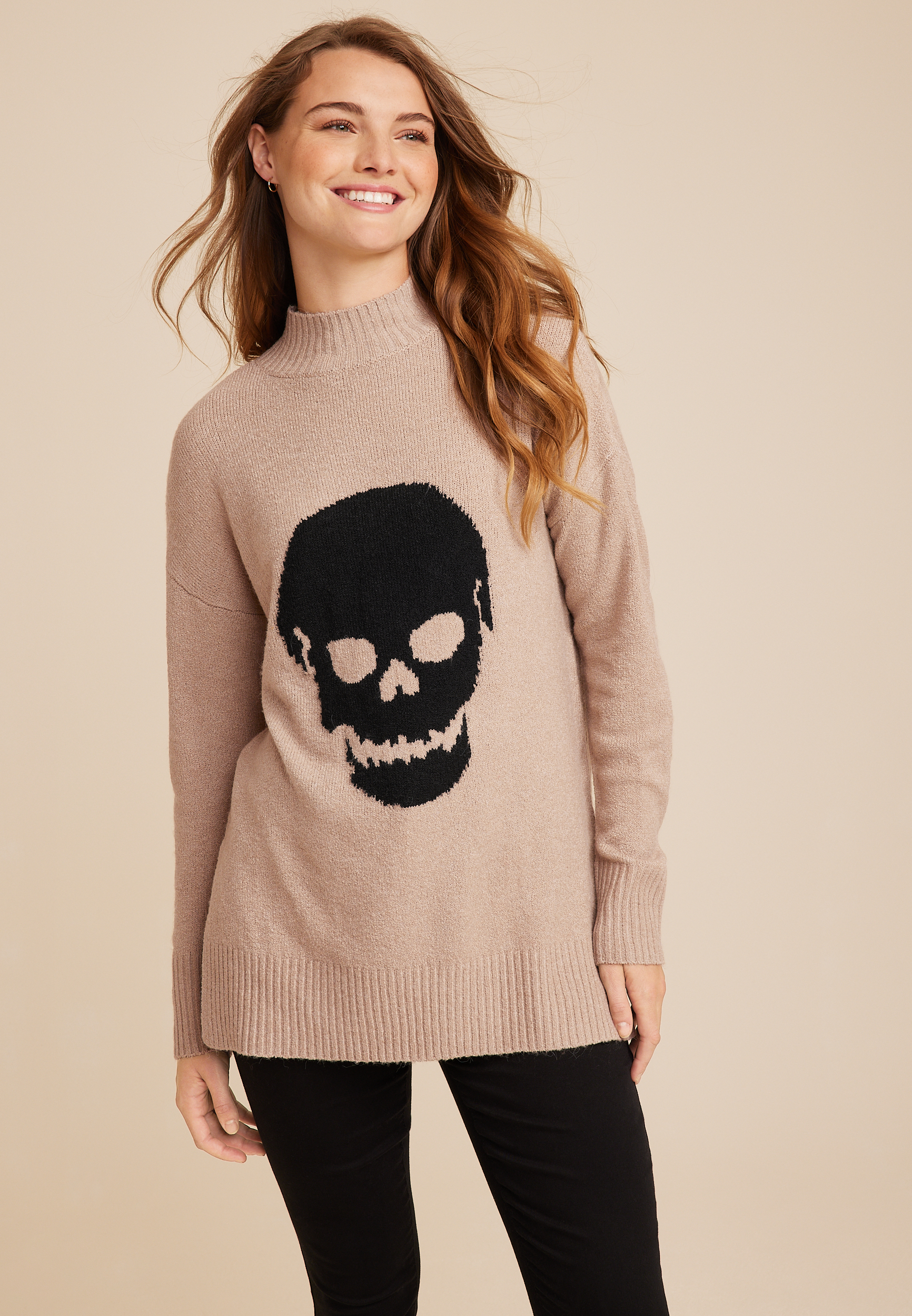 Aqua clearance skull sweater