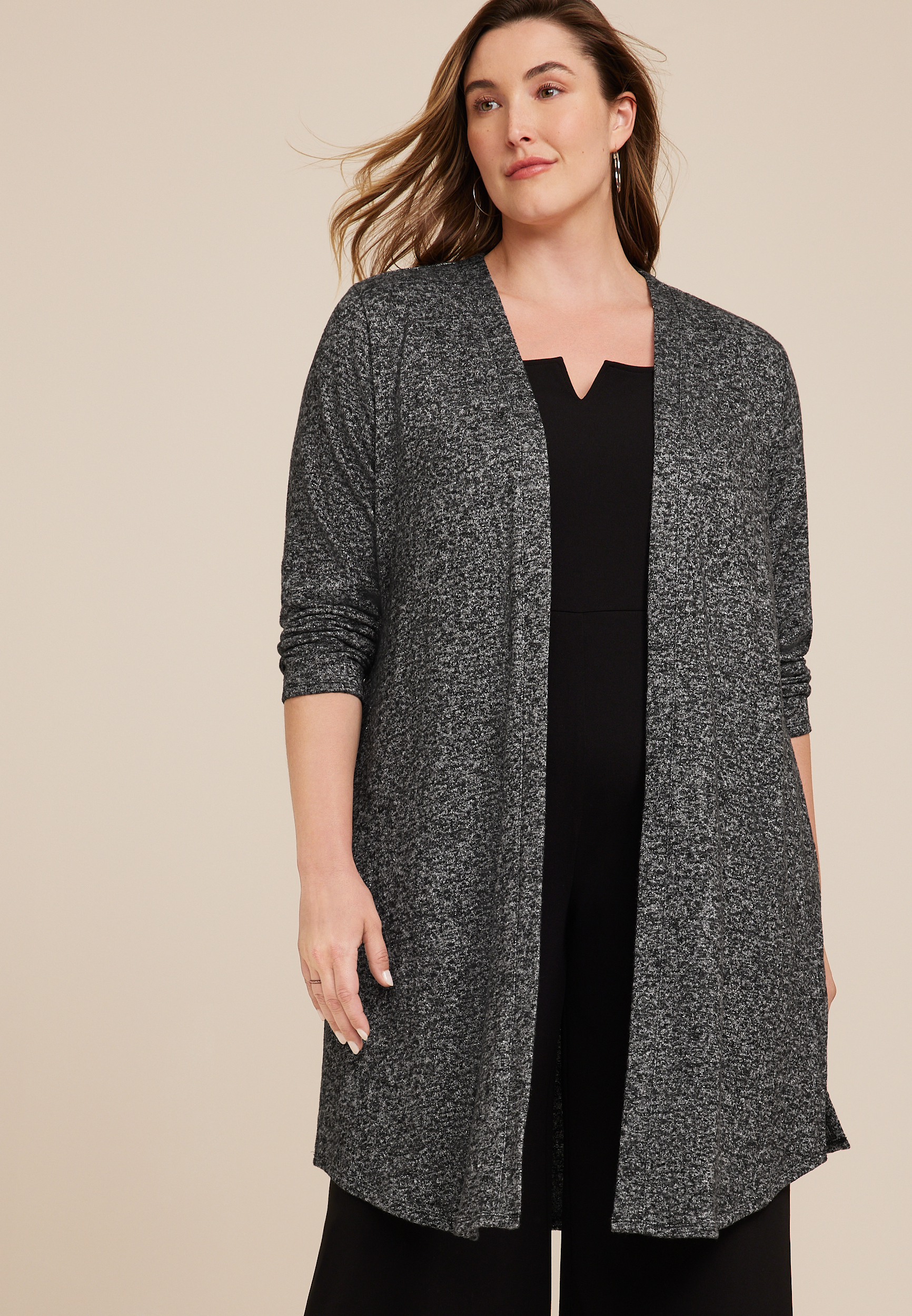 Sunday in Brooklyn Metallic Duster Cardigan Sweater