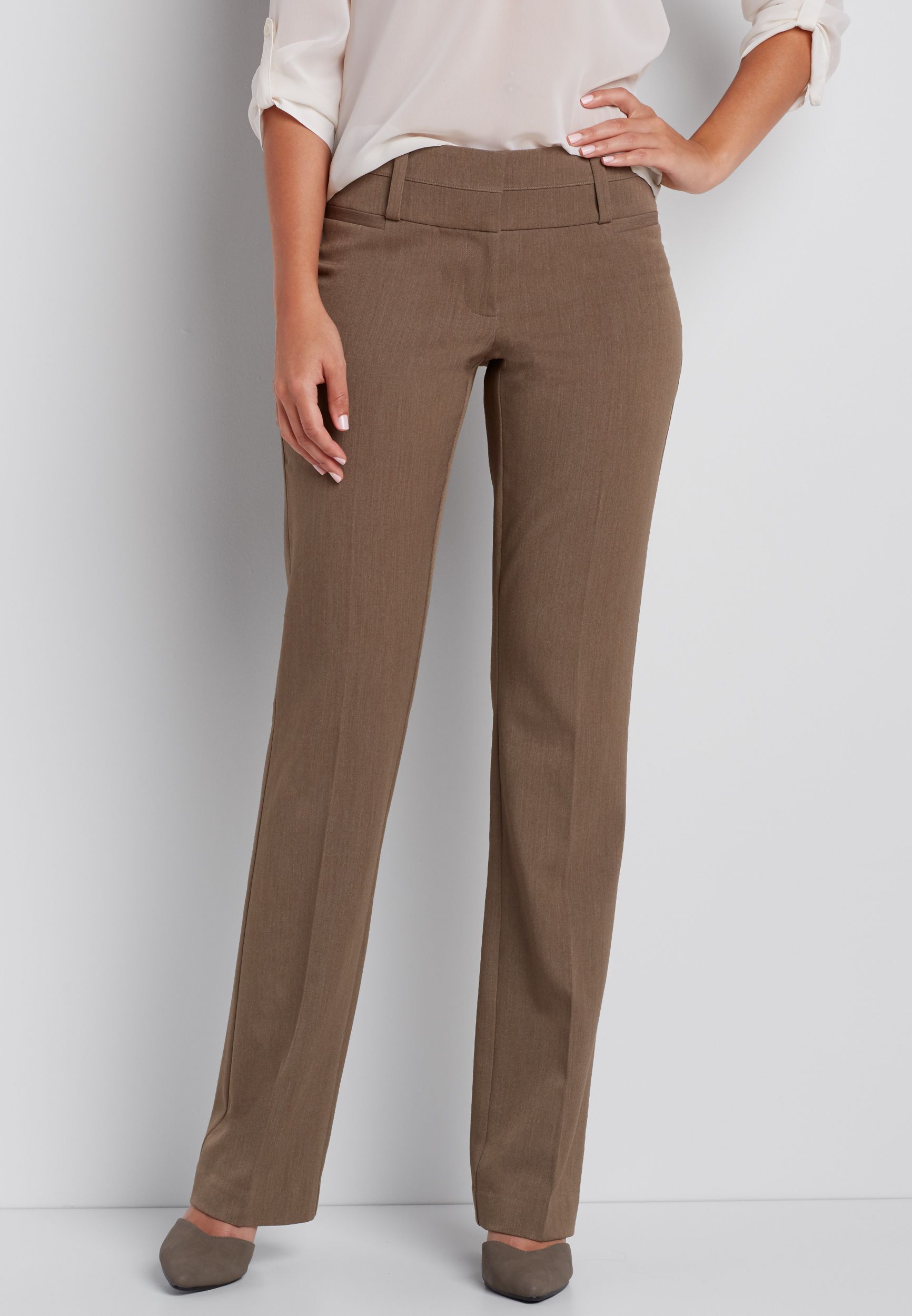 【THE MOZZ】Tove Bootcut Slacks Amazon.com: MoFiz Women's Yoga Dress Pants Stretch Slacks