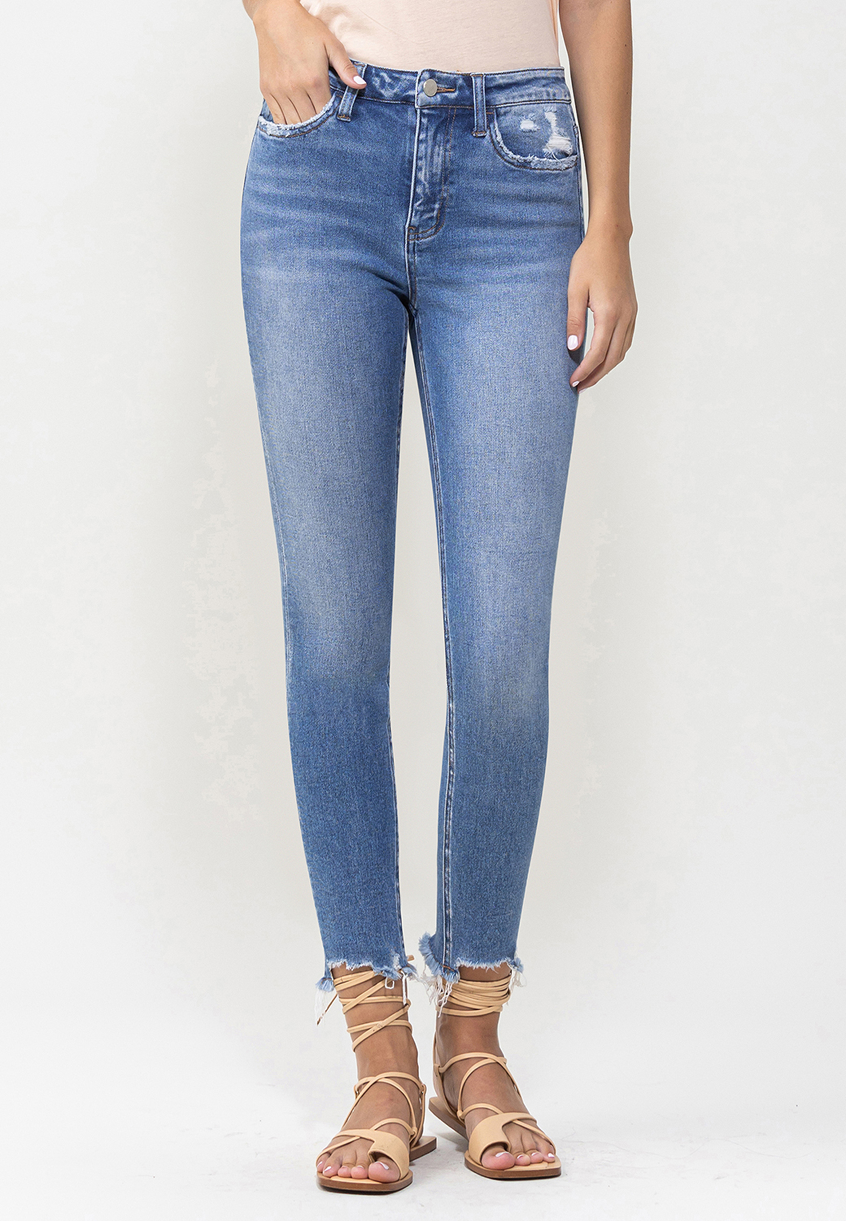 Flying monkey frayed sales ankle jeans