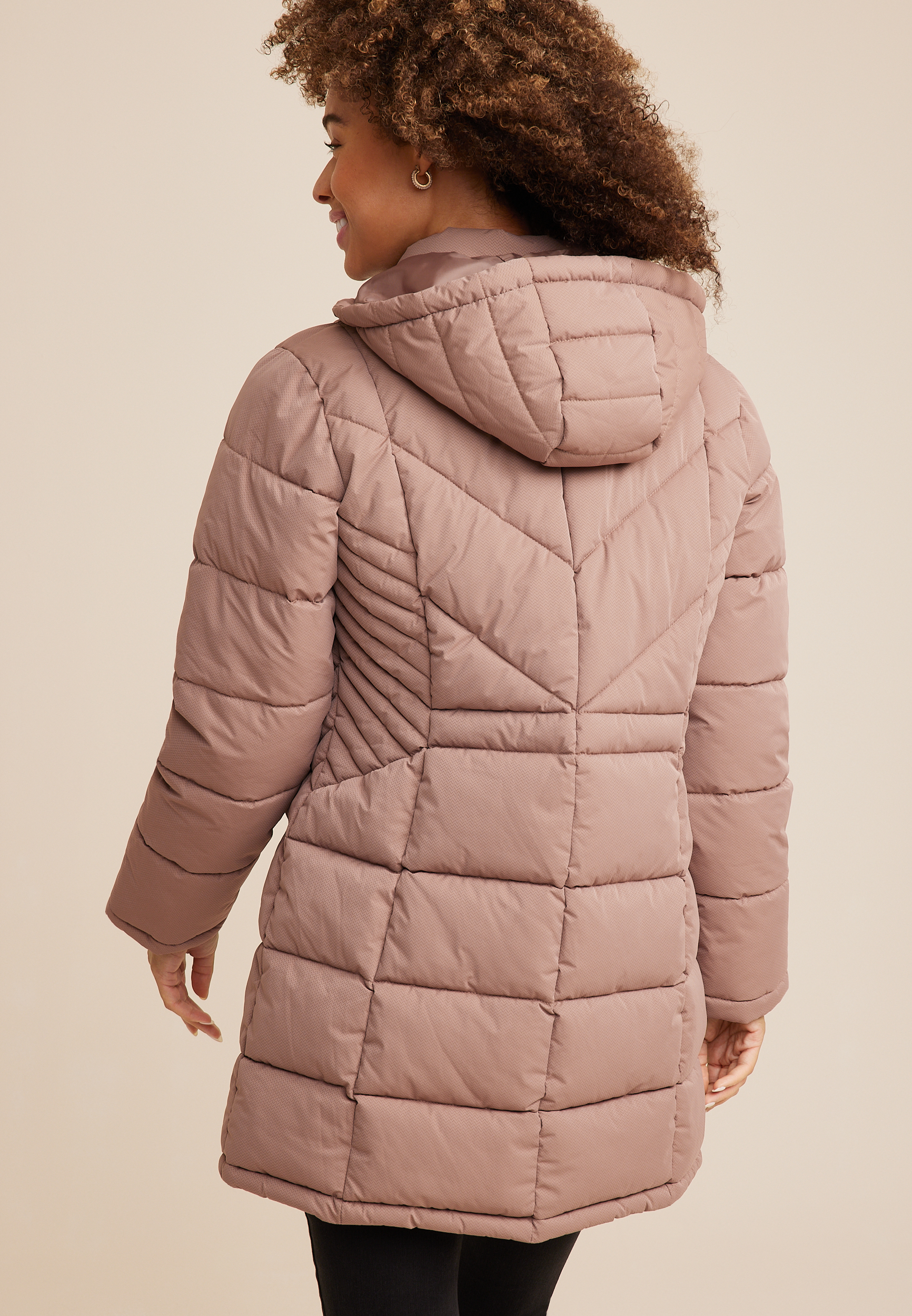 Maurices Women's Hooded Longline Puffer Coat