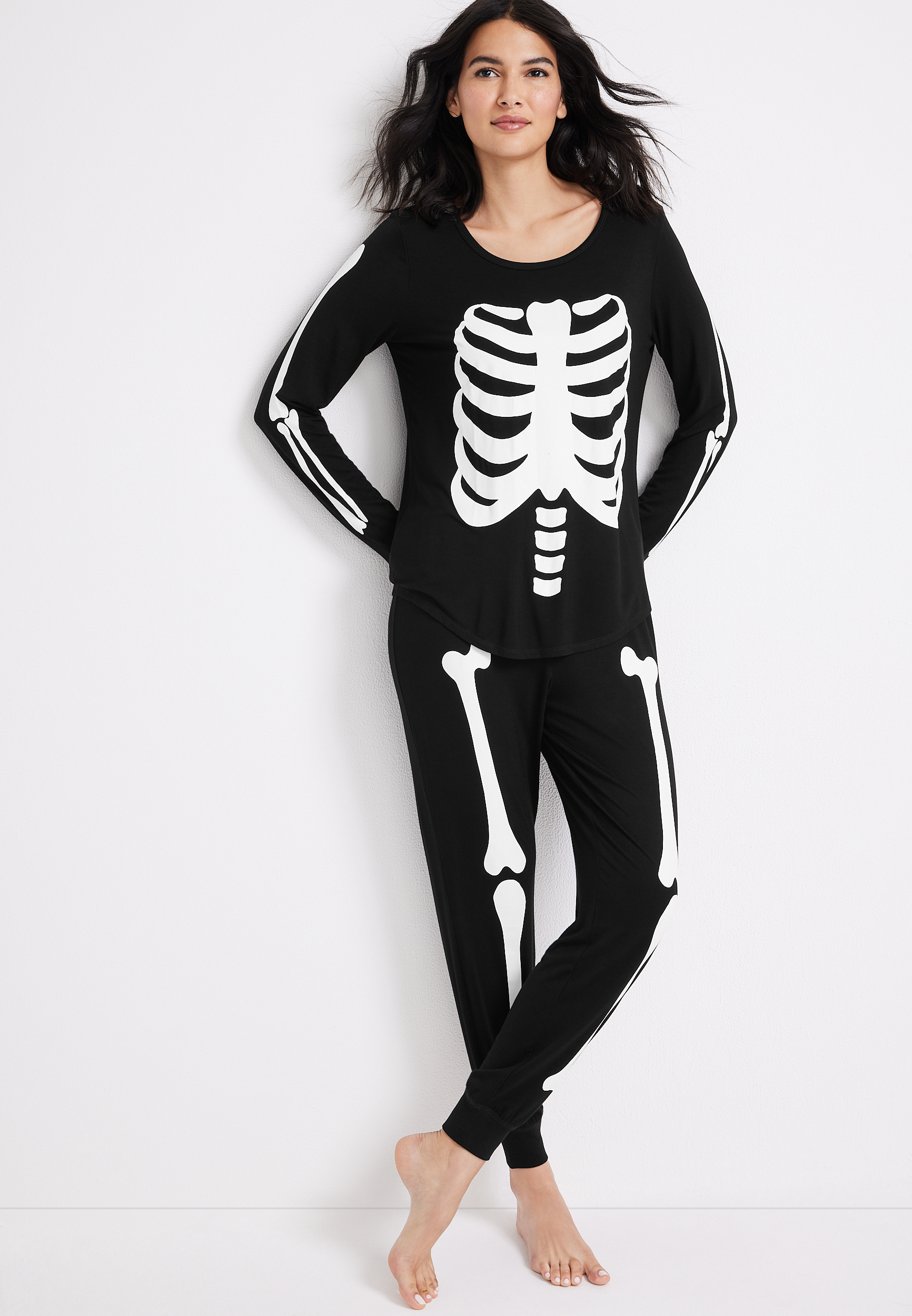 Skeleton pyjamas adults hot sale