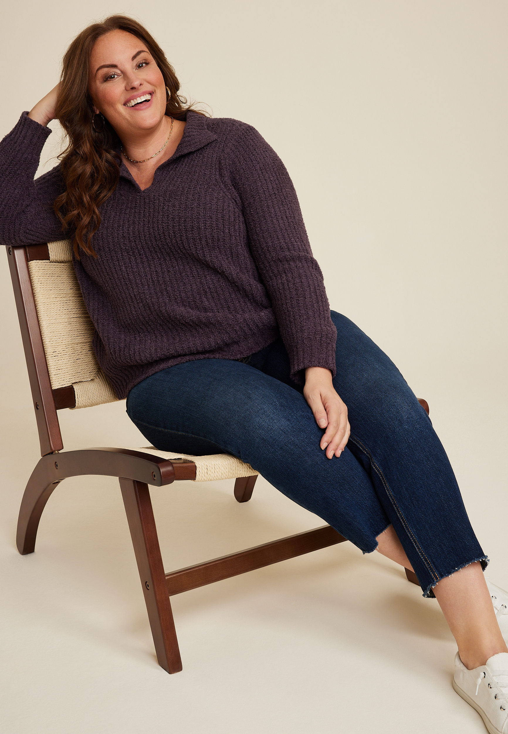 Plus size teddy sweater sale