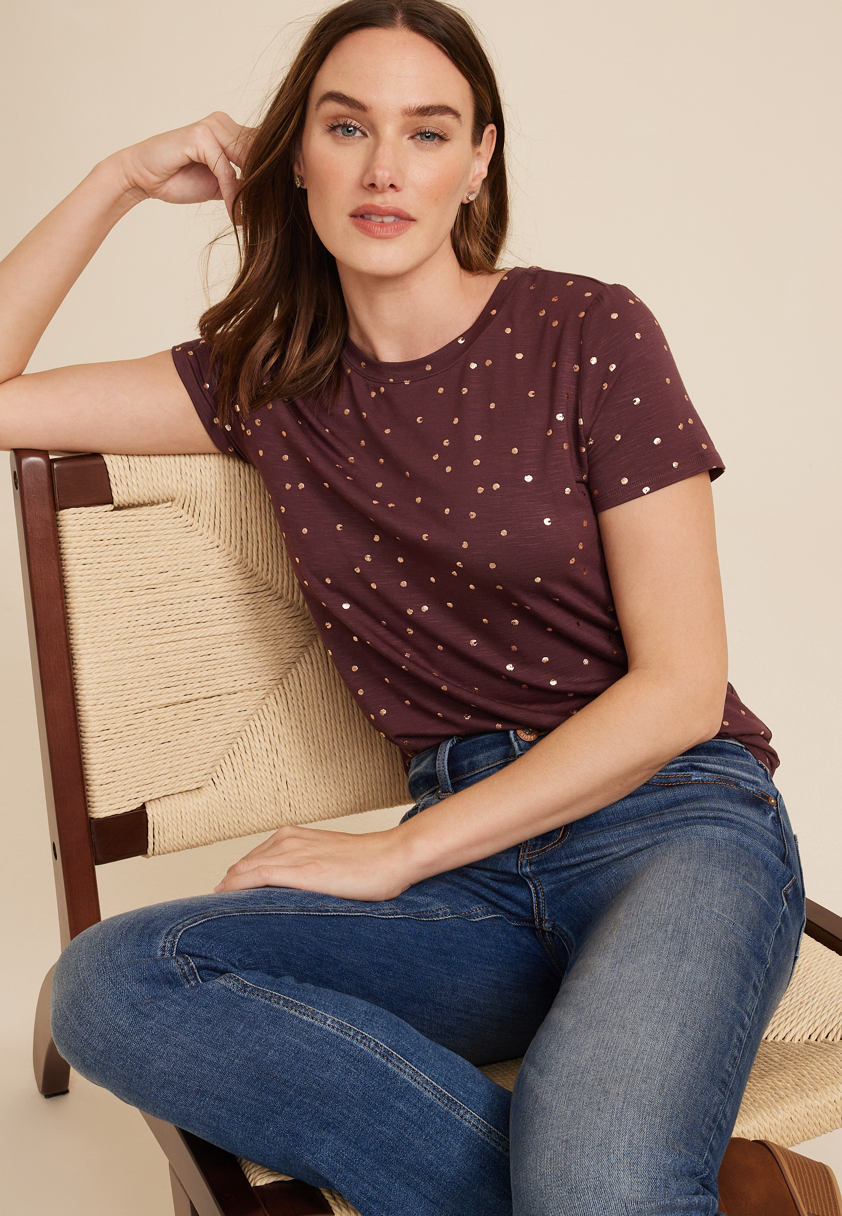 トップス Lacey mary logo tops AM1429 中古・古着通販】ANDMARY (アンドマリー) Lacey mary logo tops