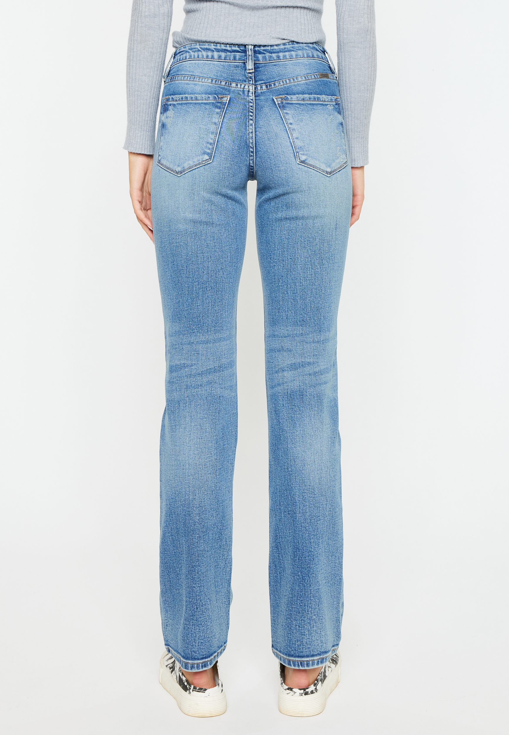 Christopher Kane Mid-Rise Straight Leg Jeans - Neutrals, 8.75