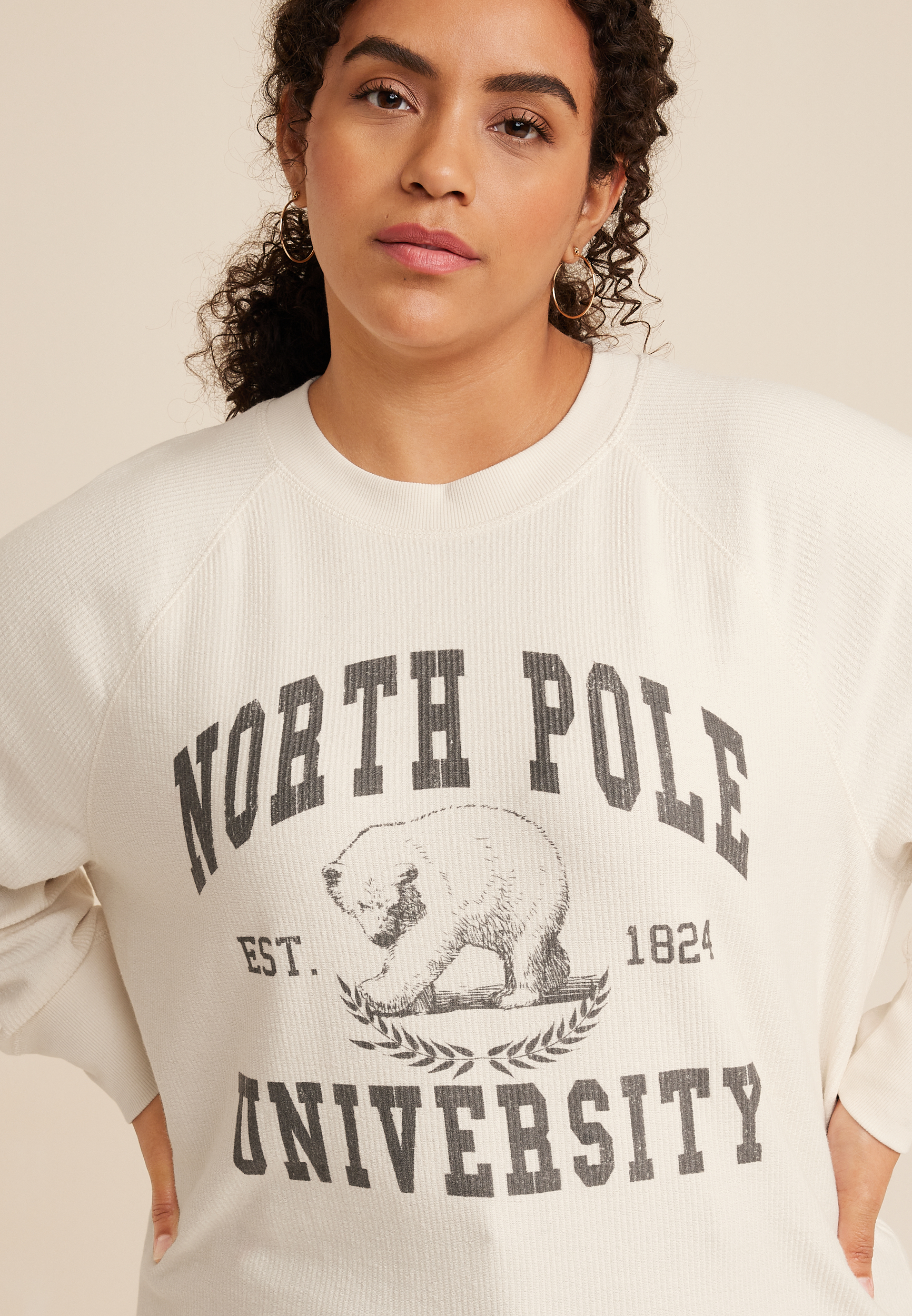 plus size crewneck sweatshirt