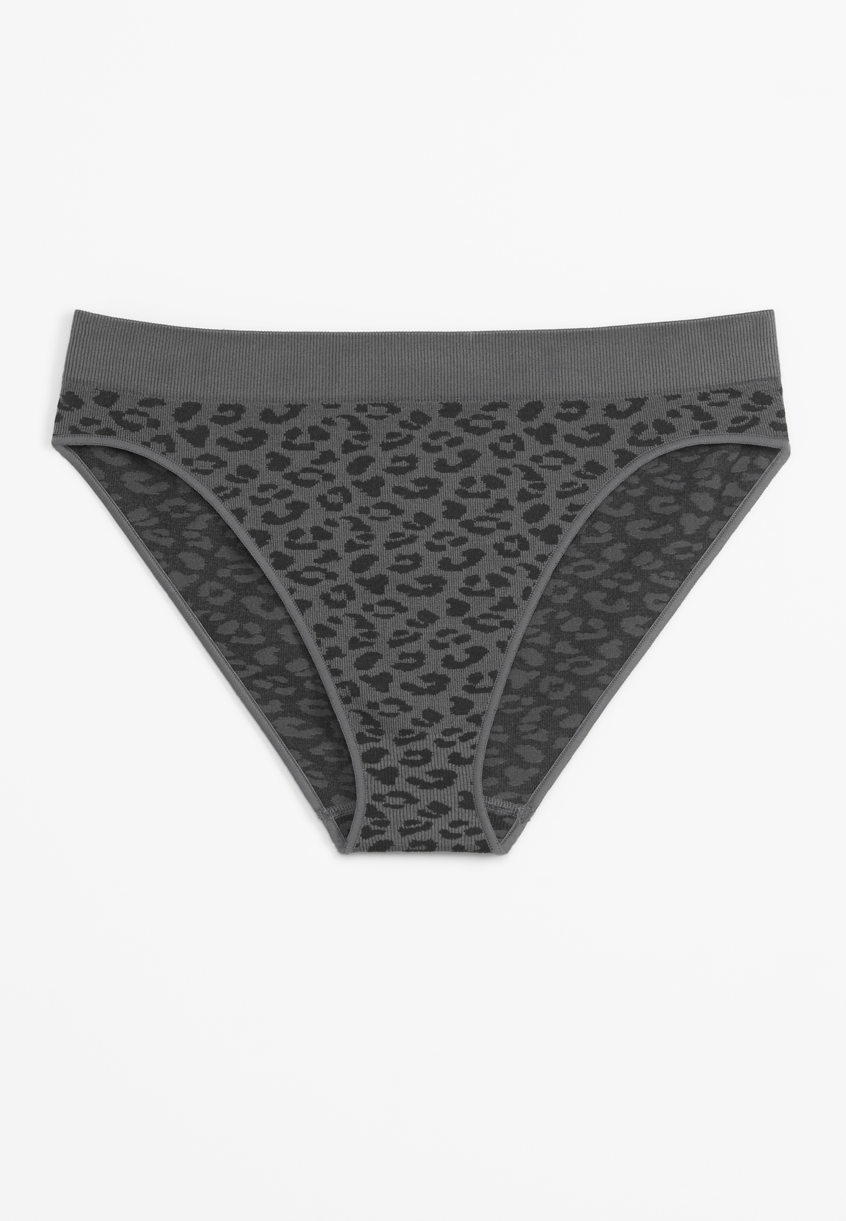 Women's Seamless Underwear Black: Leopard Pattern