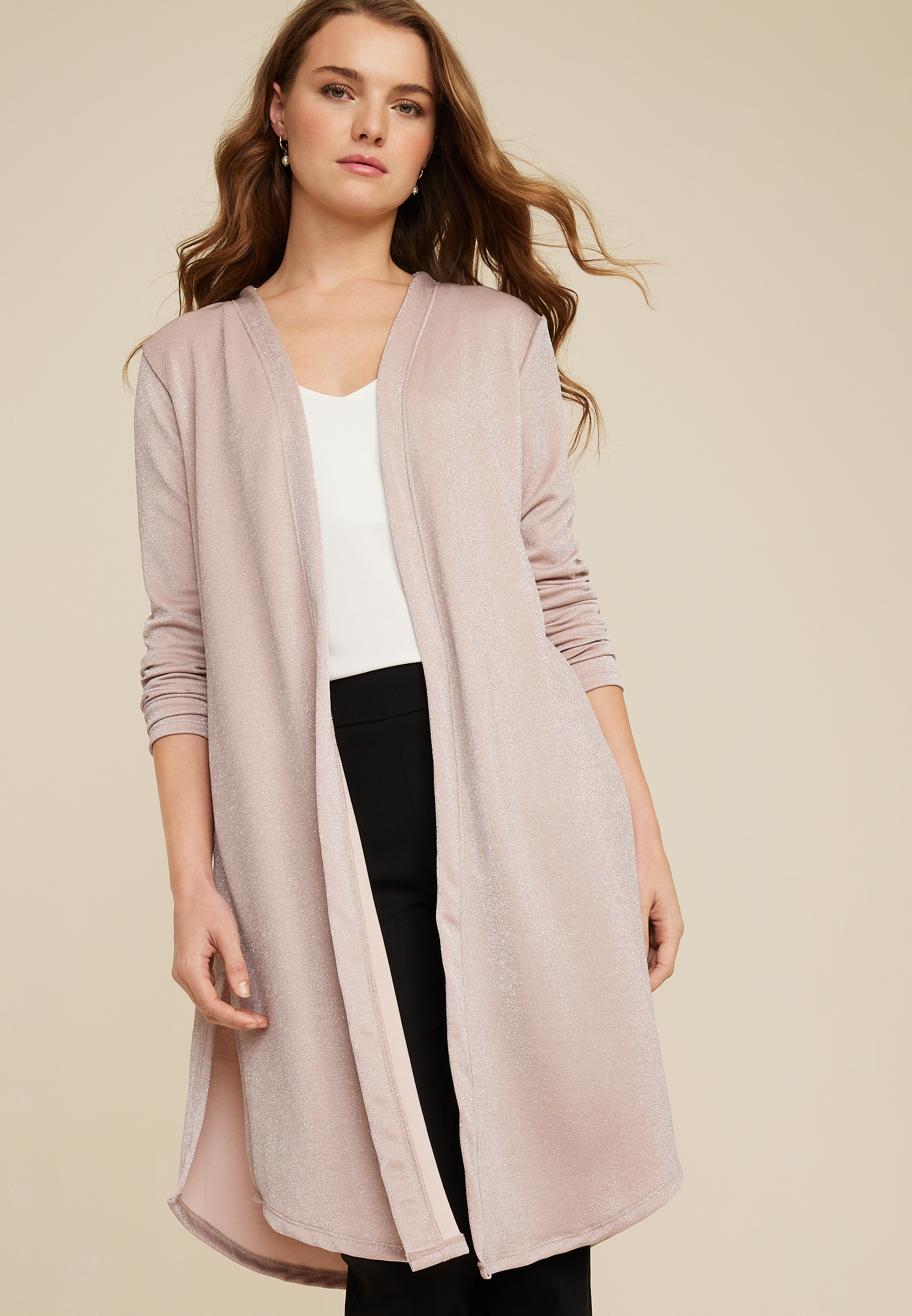 Metallic on sale duster cardigan