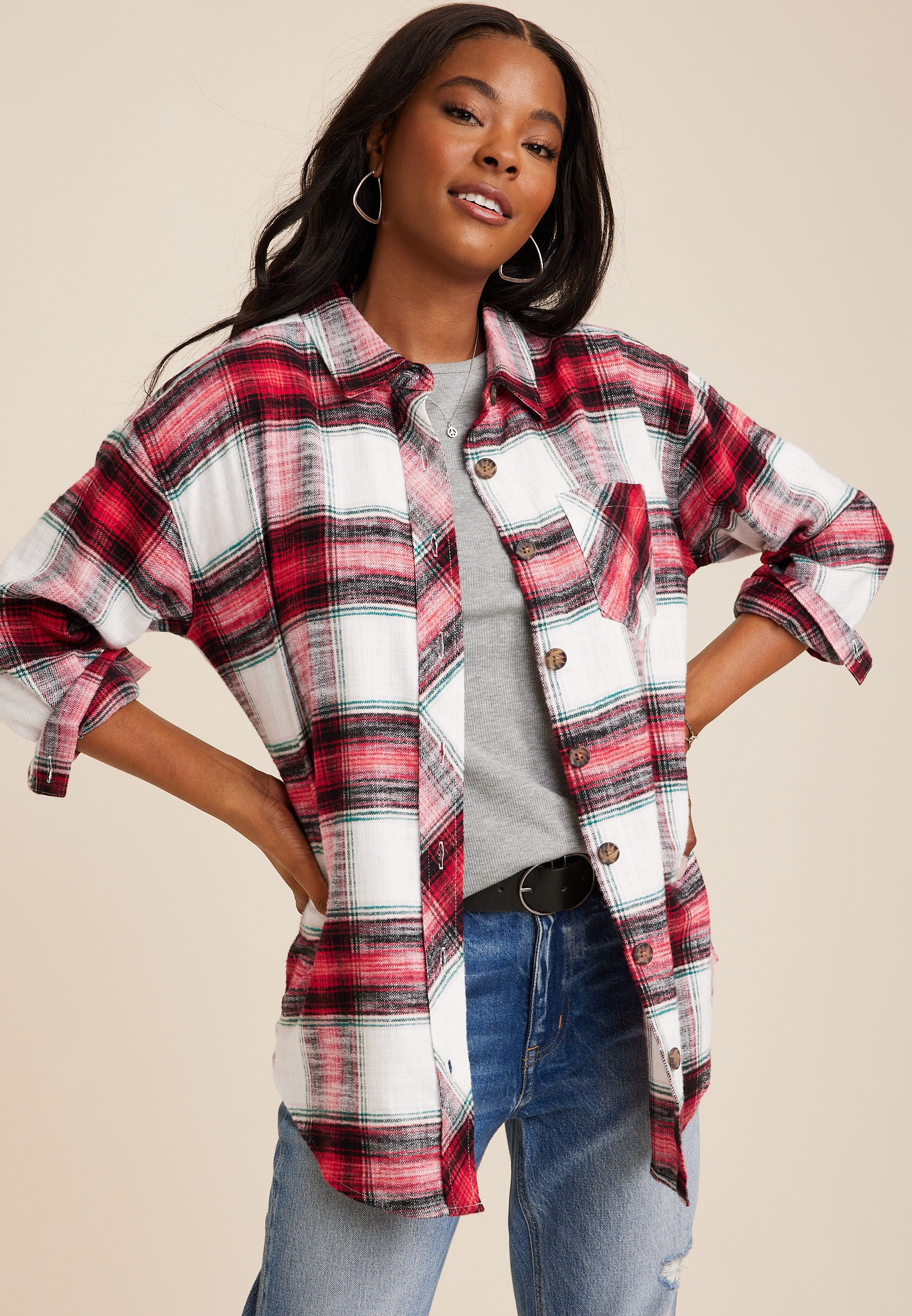 Boyfriend shirt outlet plaid