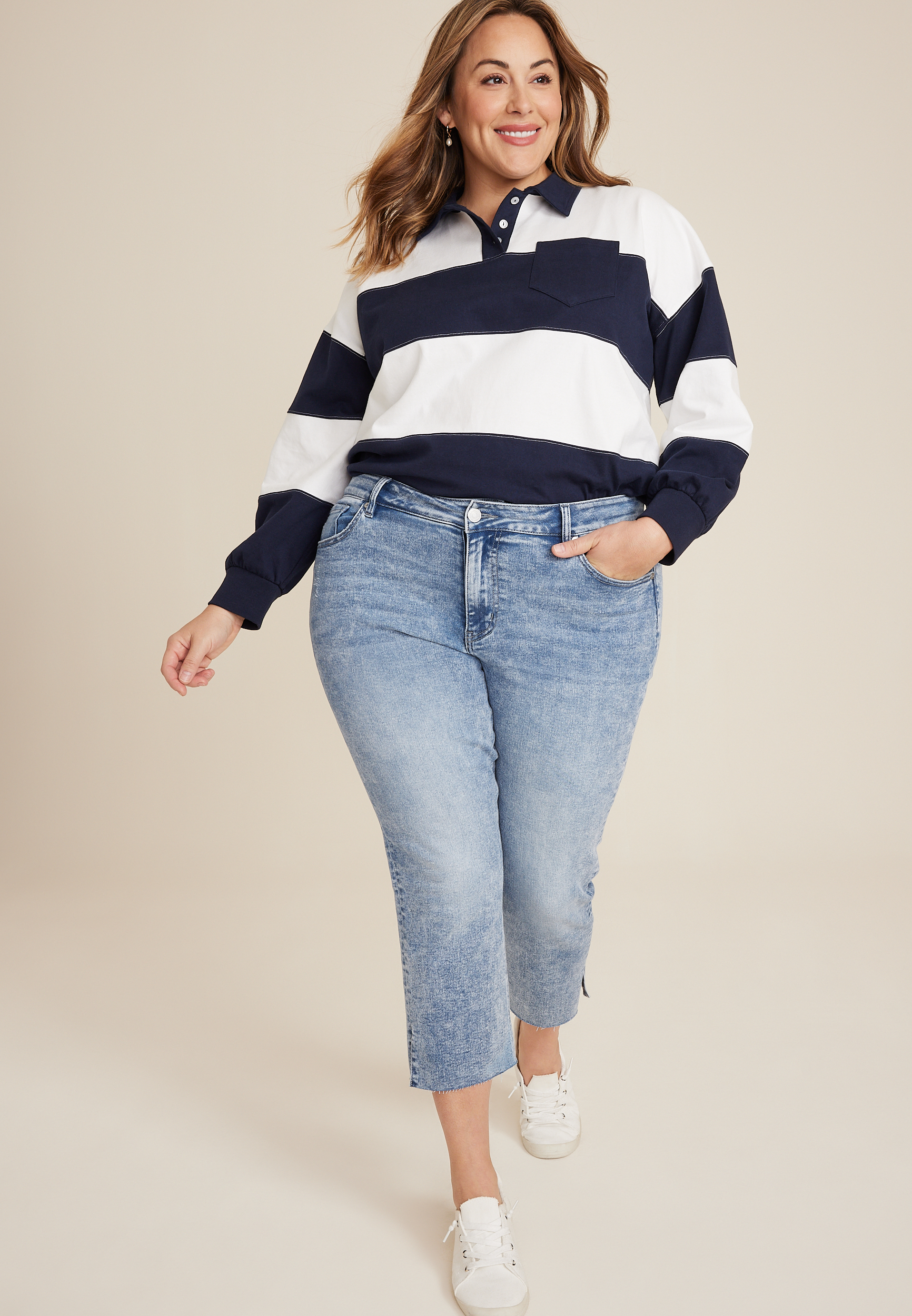 Plus Size KanCan™ Flare High Rise Back Seam Jean