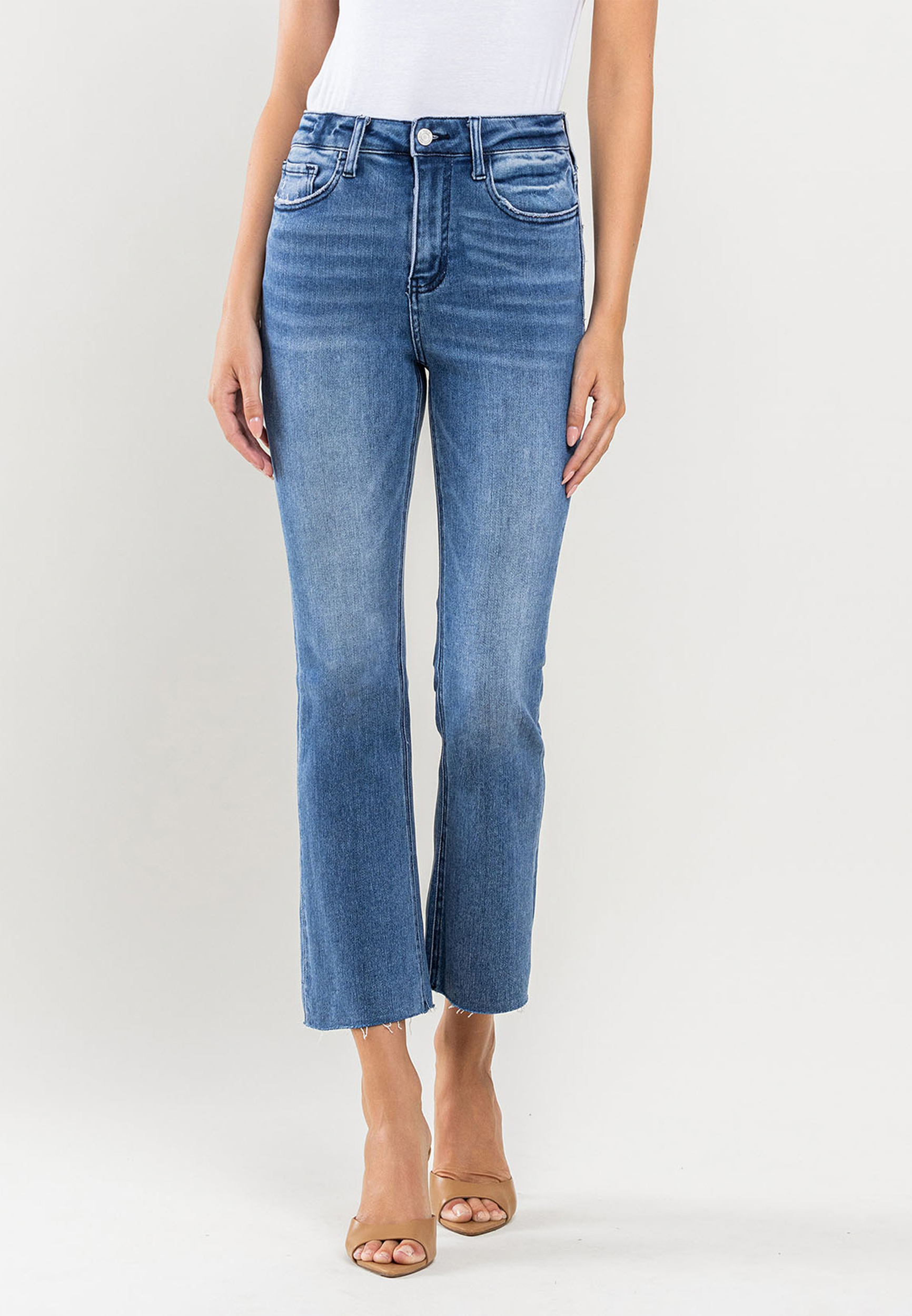 【SCENERITY】Glee Over Curved Pants Kick Front High Slit Pant - Acid Wash - Final Sale! – Clara