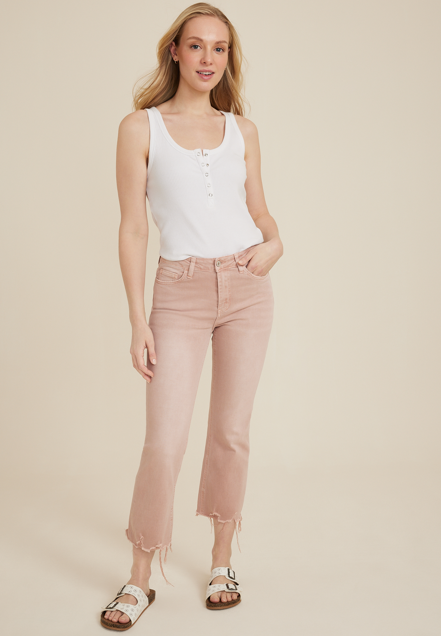 Vervet™ Pink Kick Flare High Rise Jean maurices