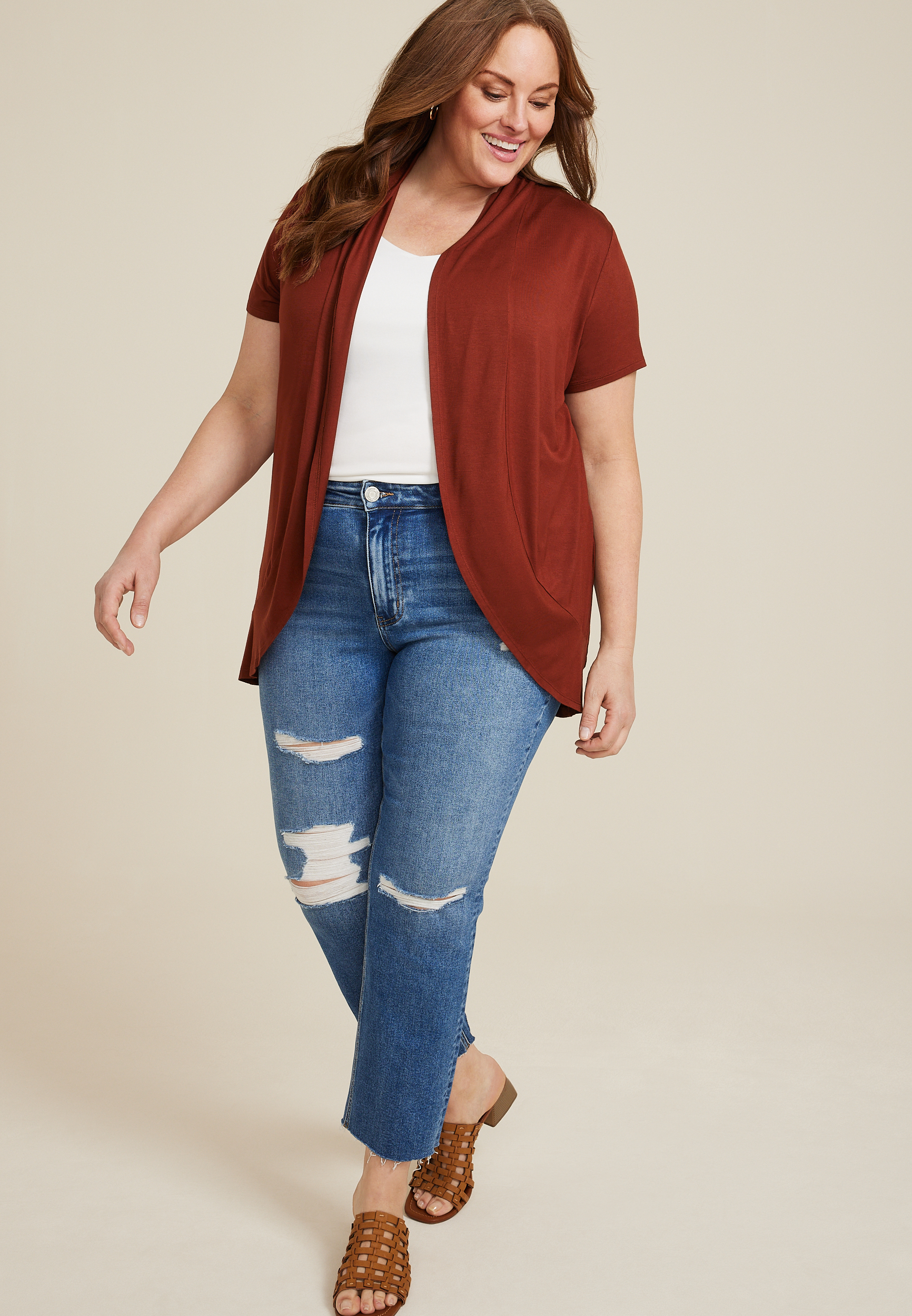Plus Size Cressa Short Sleeve Cardigan | maurices