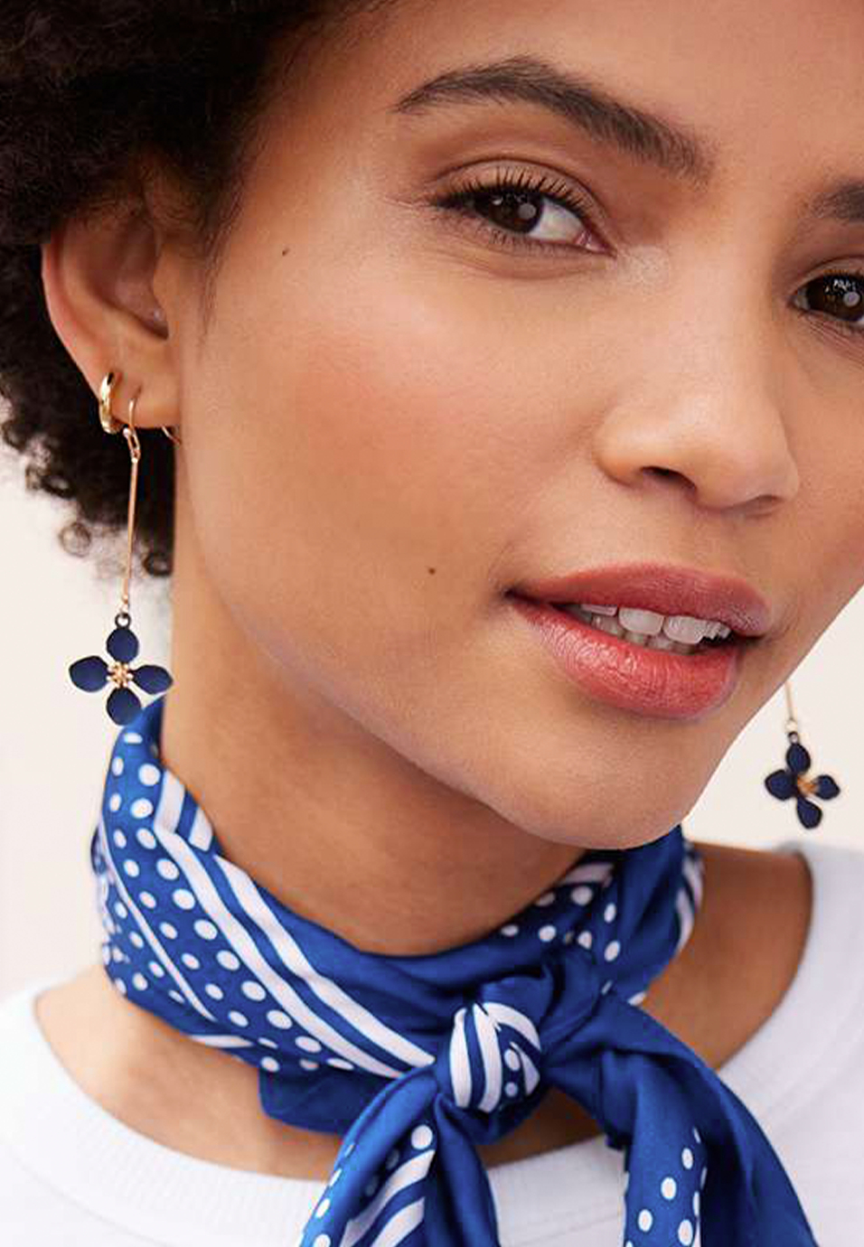 Navy hot sale drop earrings