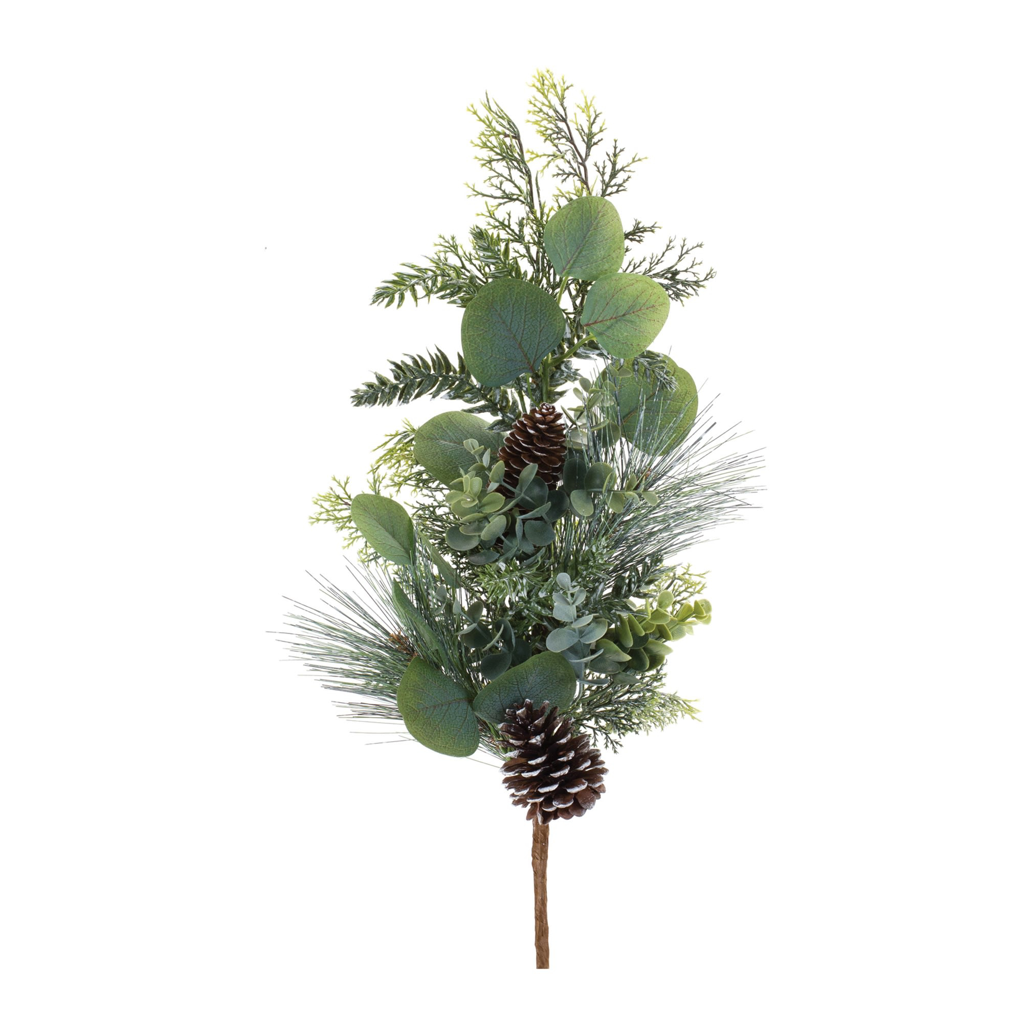 Melrose International Ivory Silver Dollar Eucalyptus Leaf Spray (Set of 6) main image 0