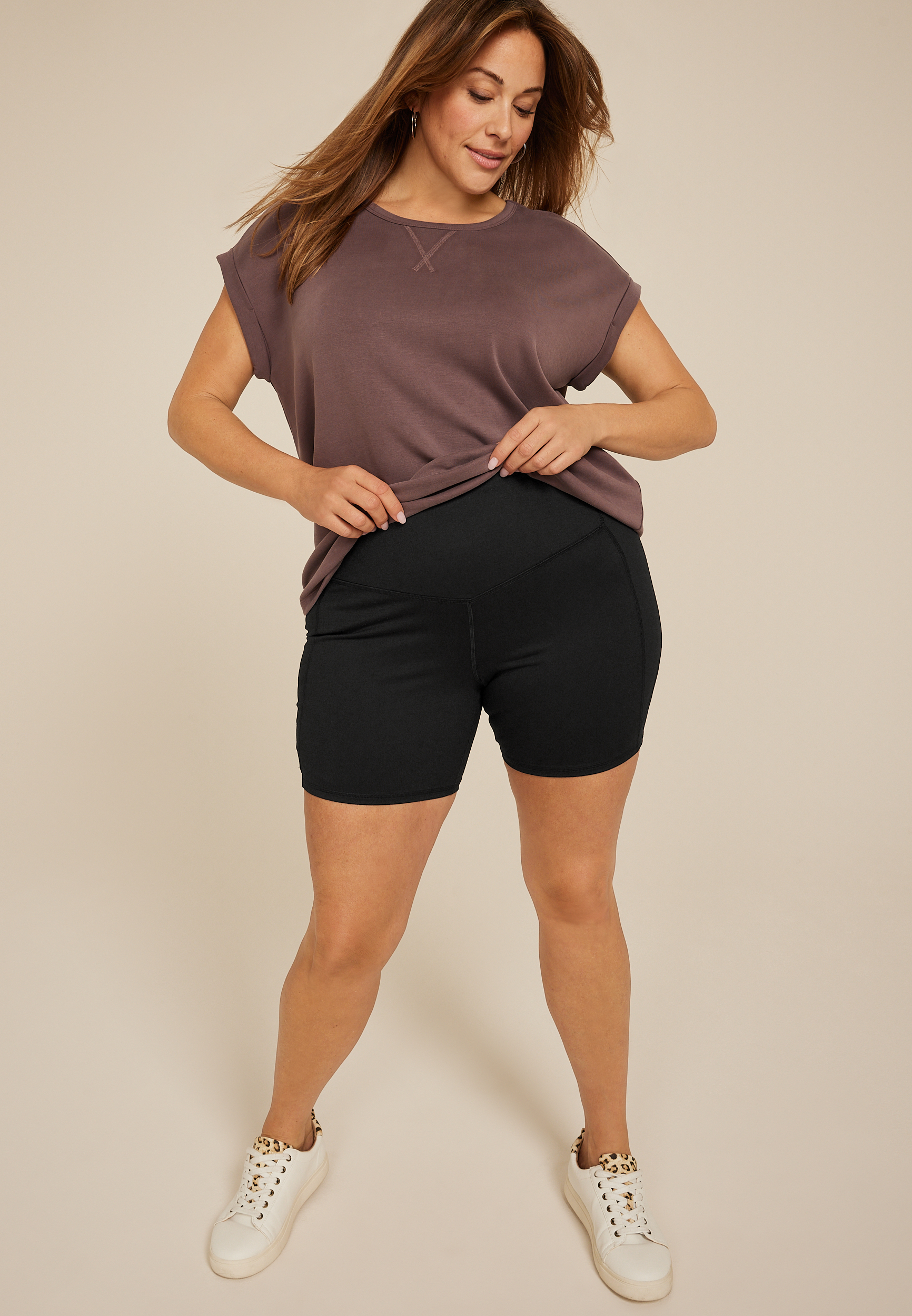 パンツ LITMUS seasonal classic biker shorts Women Premium Cotton Mid Thigh Length Biker Short Leggings