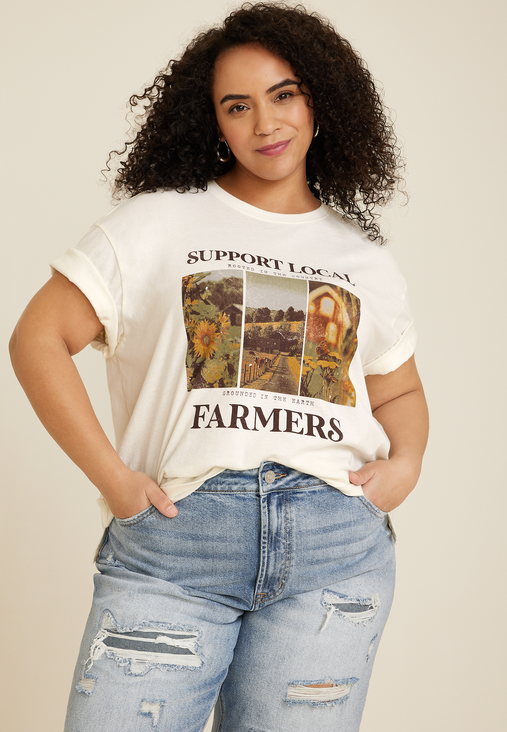 Plus Size Local Farmers Graphic Tee