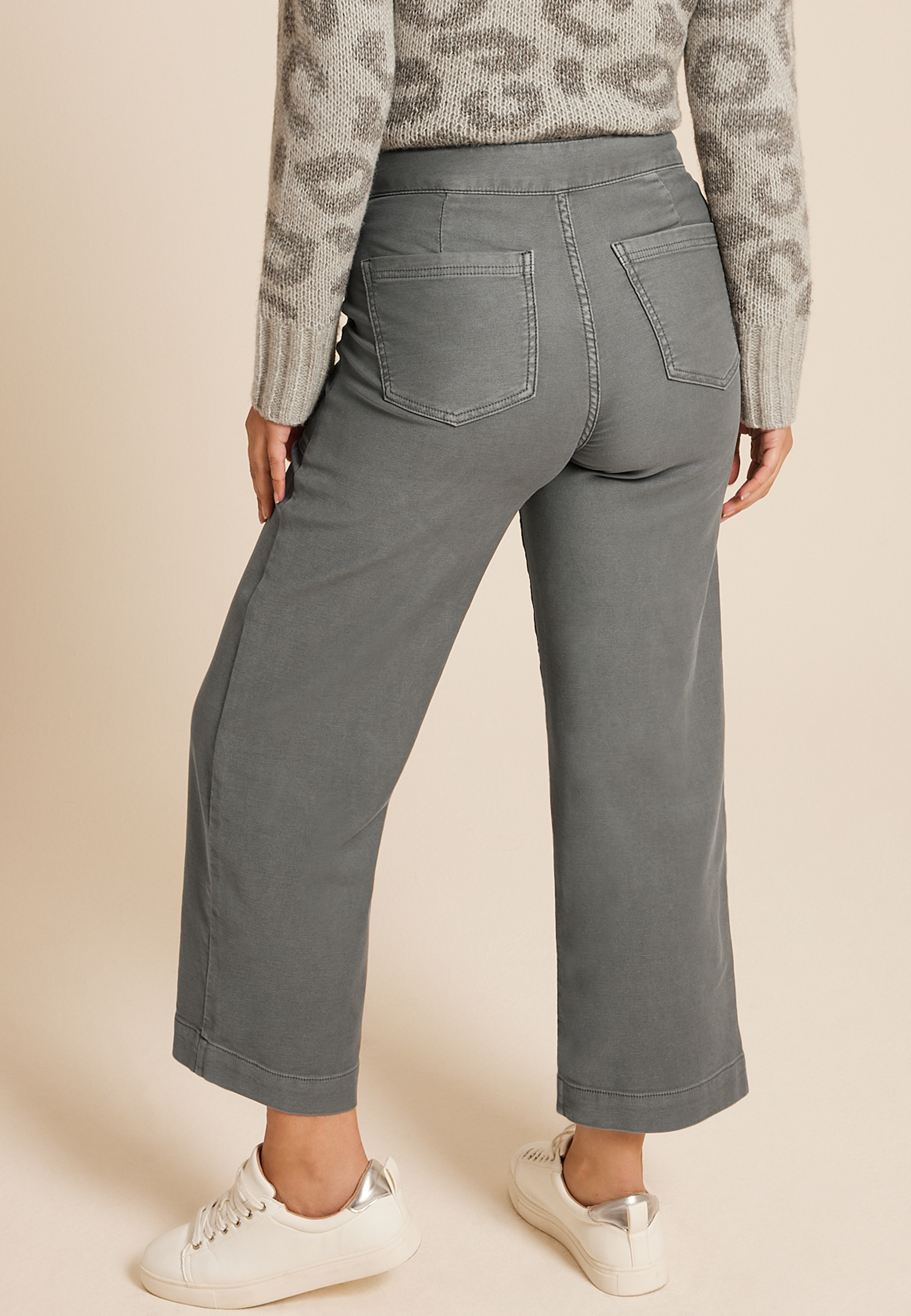 Patch Pocket High Rise Wide Leg Pant | maurices