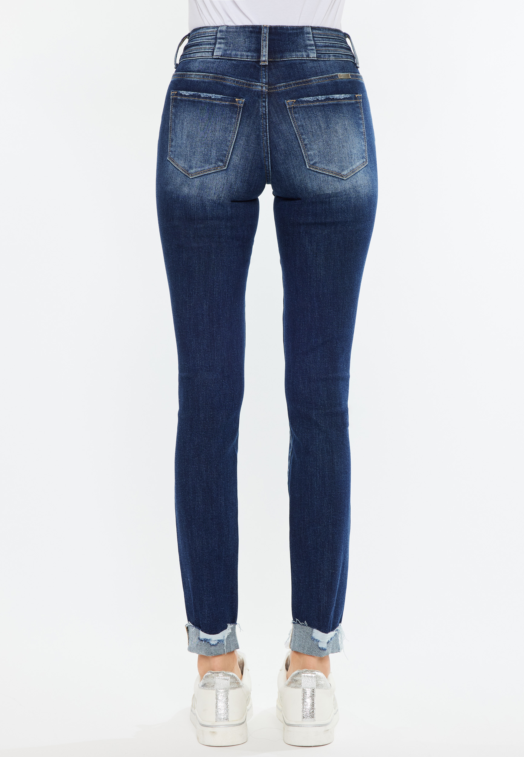 KanCan™ Curvy Mid Rise Ripped Cuffed Hem Skinny Jean | maurices