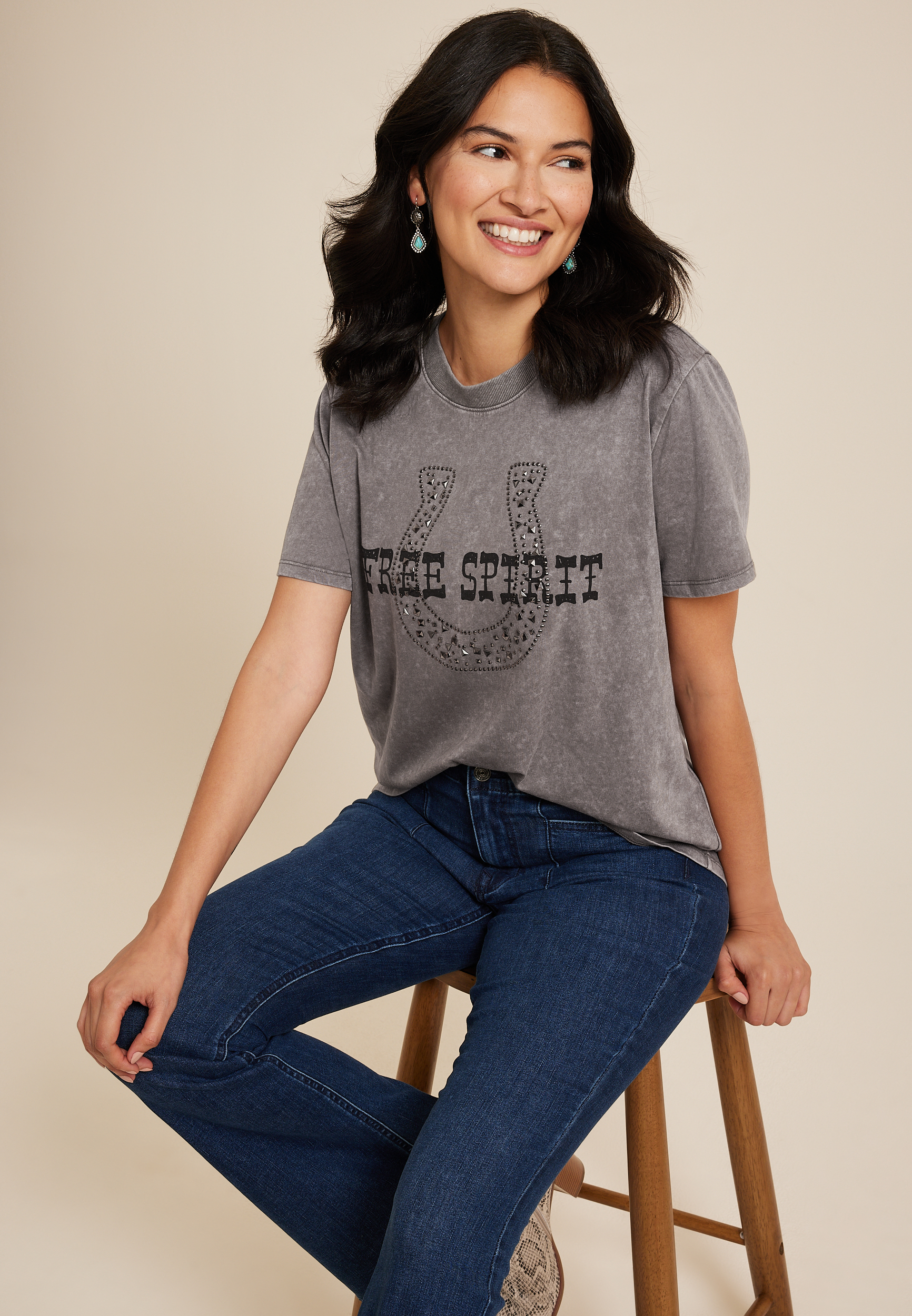 Free Spirit Oversized Fit Graphic Tee | maurices Free Spirit Oversized Fit Graphic Tee | maurices