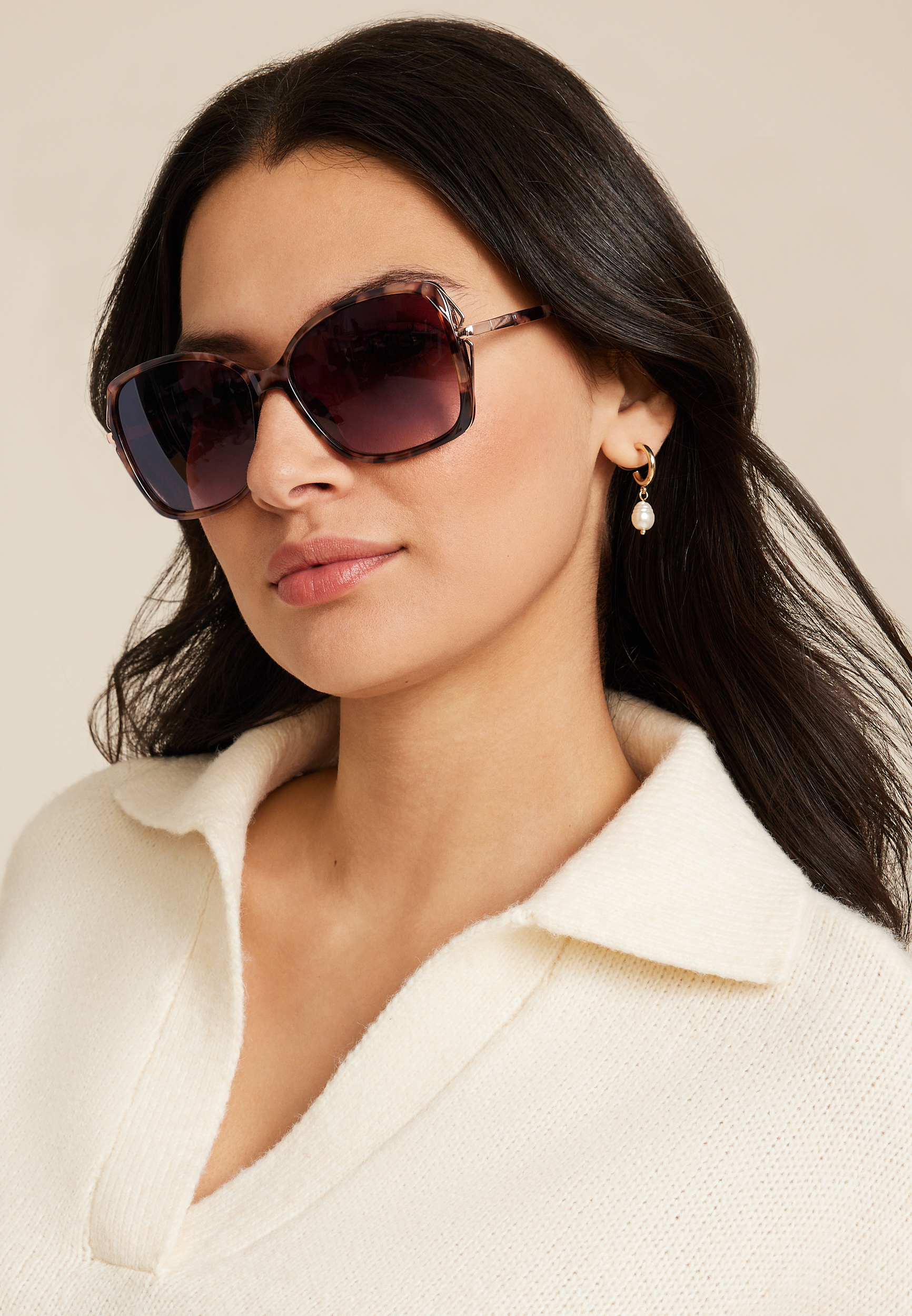 Oversized Square Ombre Sunglasses | maurices