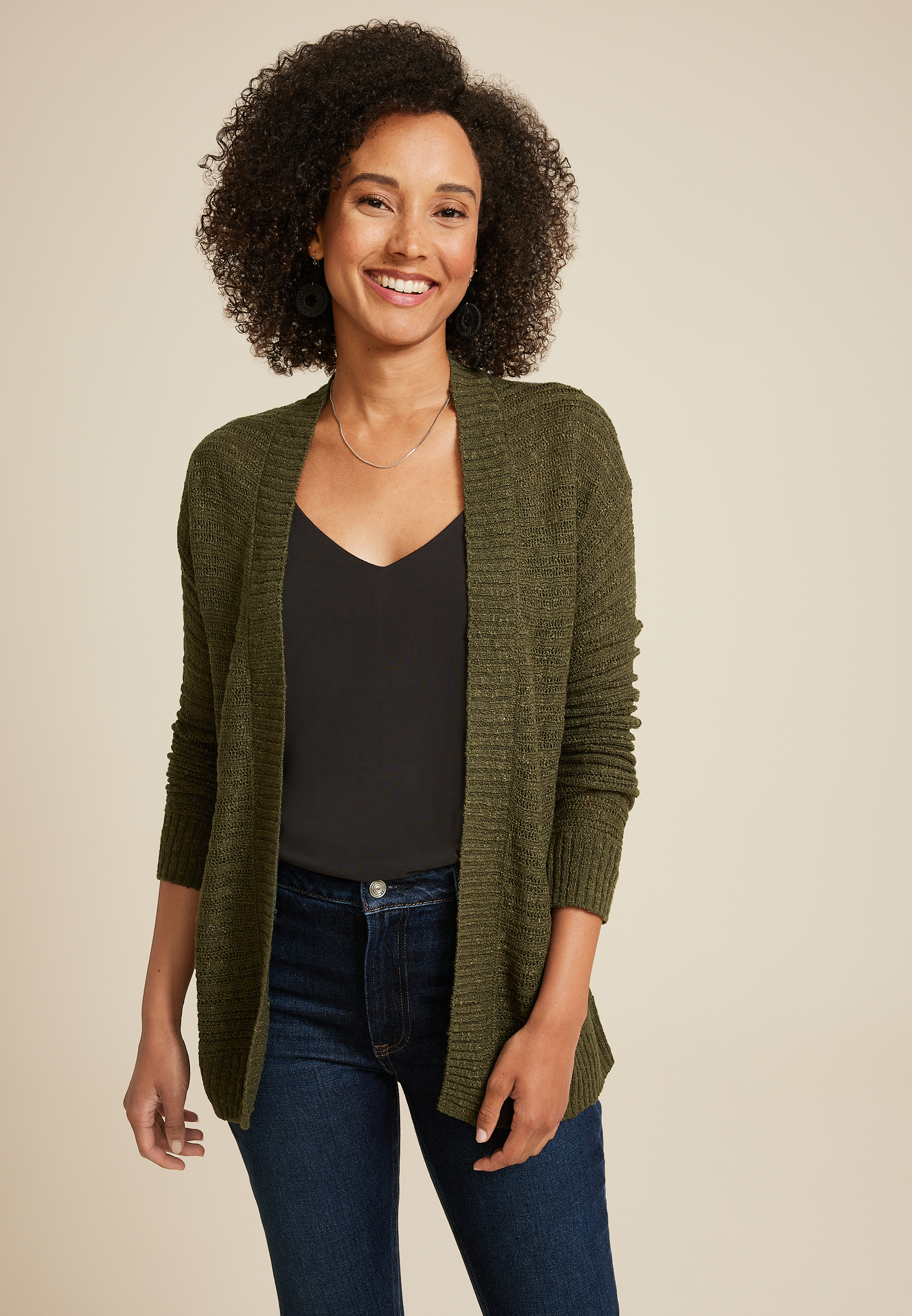 新品 Ling Cardigan Open Front Cardigan | maurices