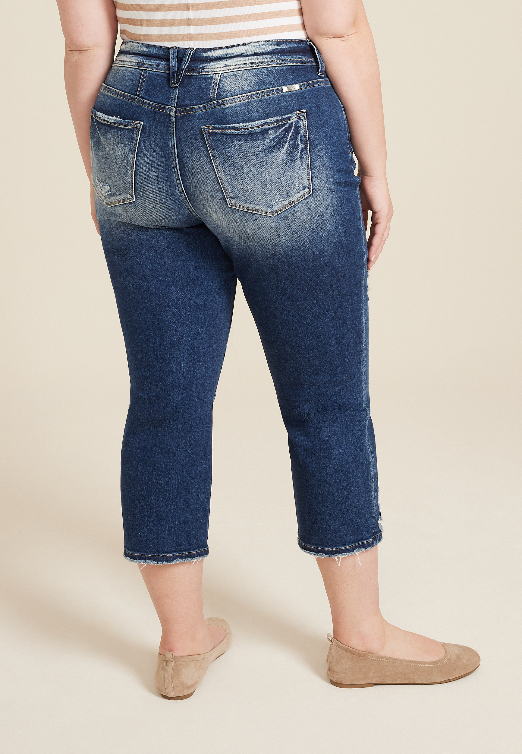 Plus Size KanCan™ High Rise Slim Straight Cropped Jean