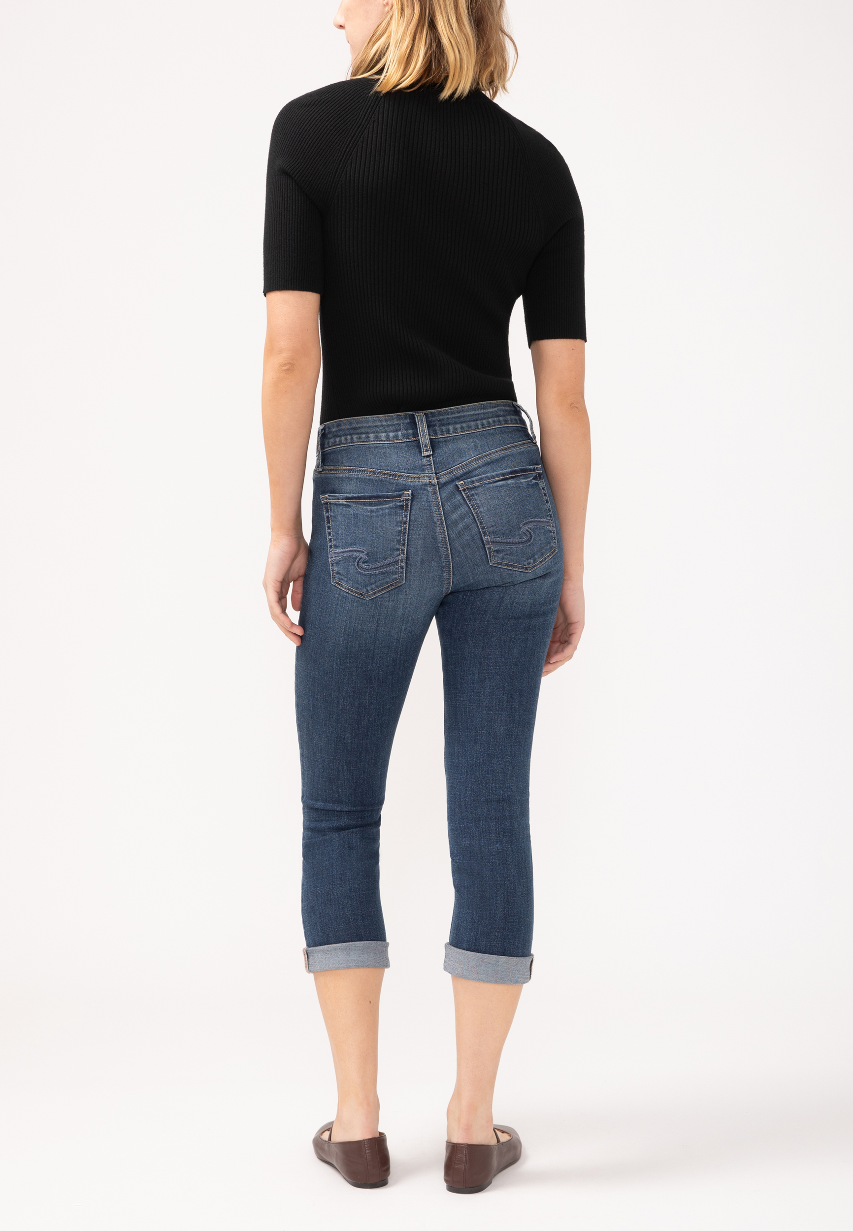 Silver Jeans Co.® Suki Curvy Mid Rise Luxe Stretch Capri
