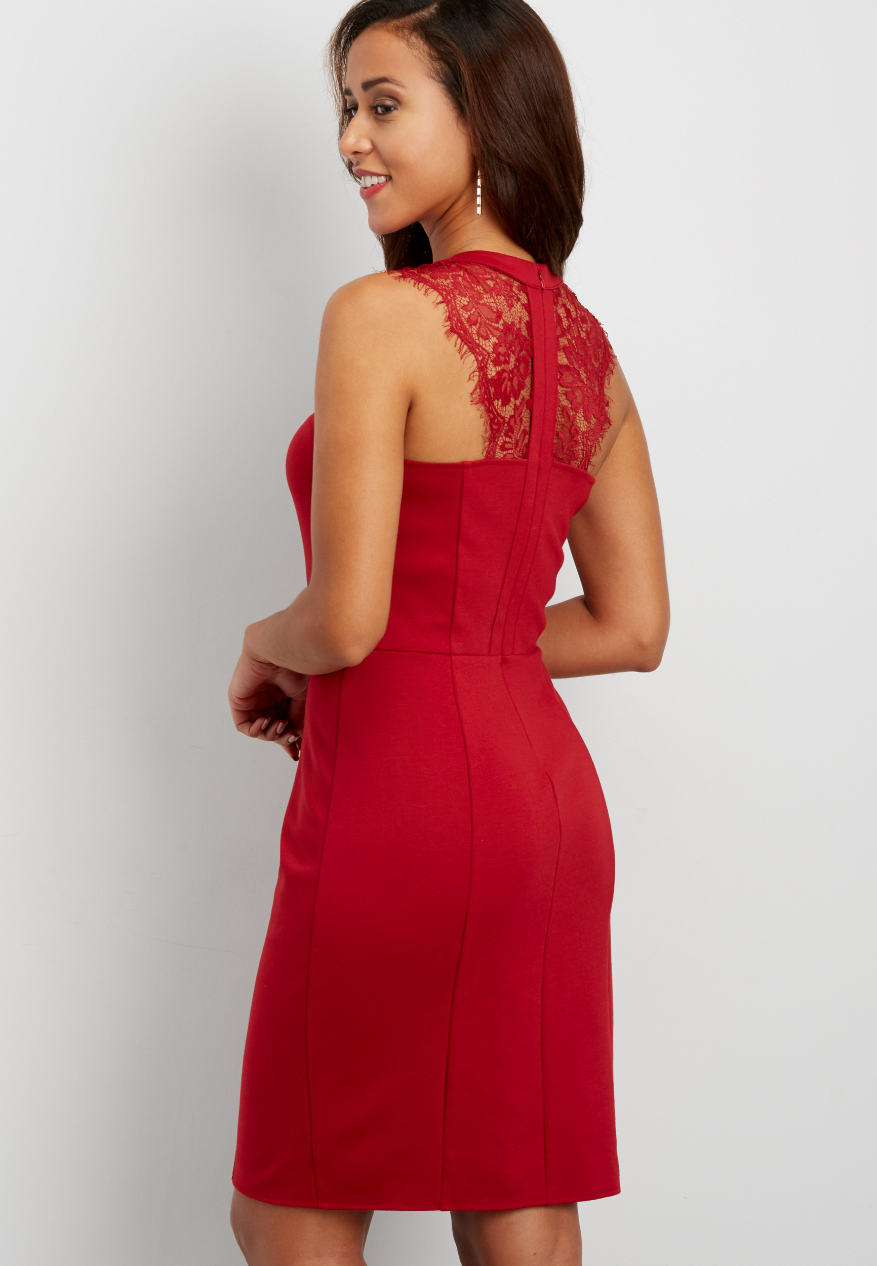 Coby lace on sale trim ponte dress
