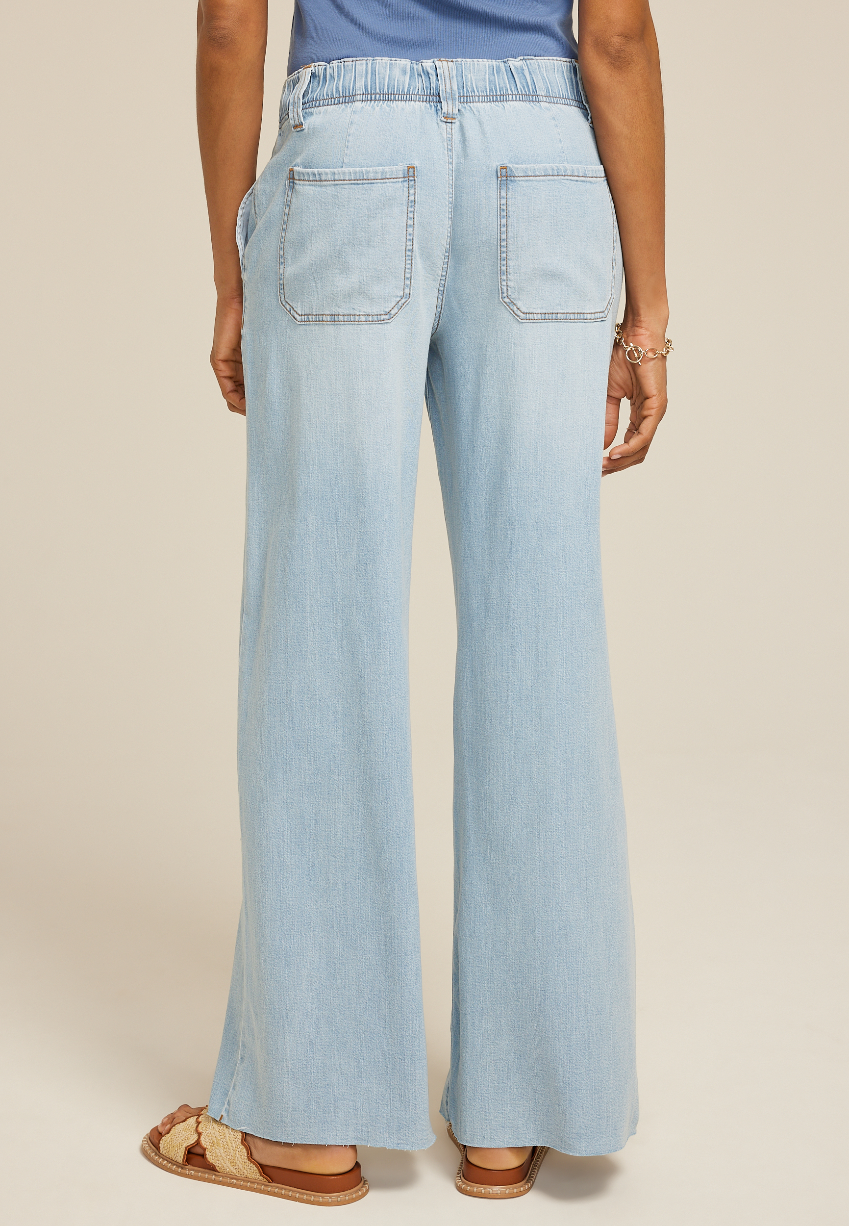 【Anyone more】Andy light blue damaged wide pants 205824801-1-lightblue?$n_750w$