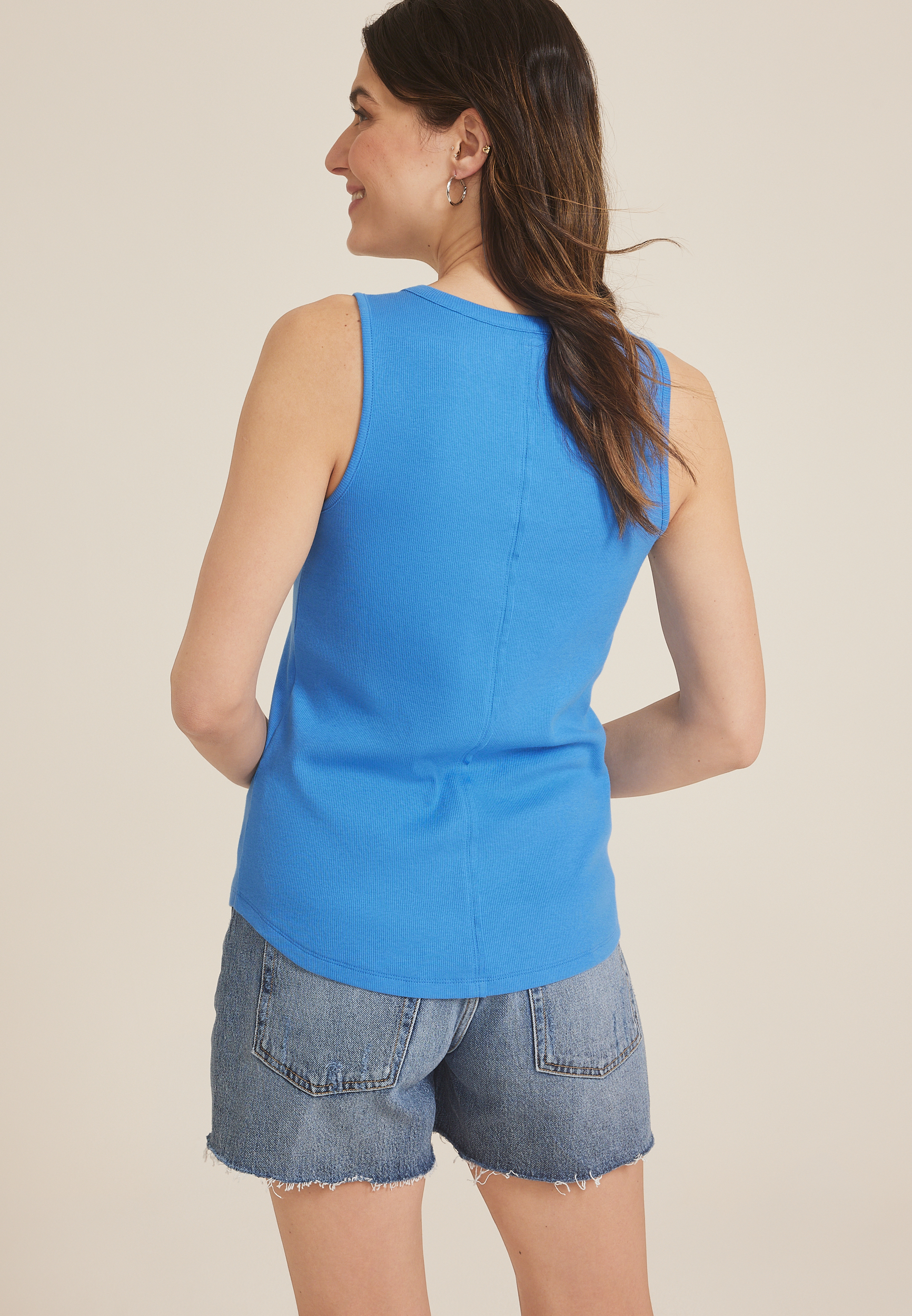 Ribbed Henley Tank Top | maurices