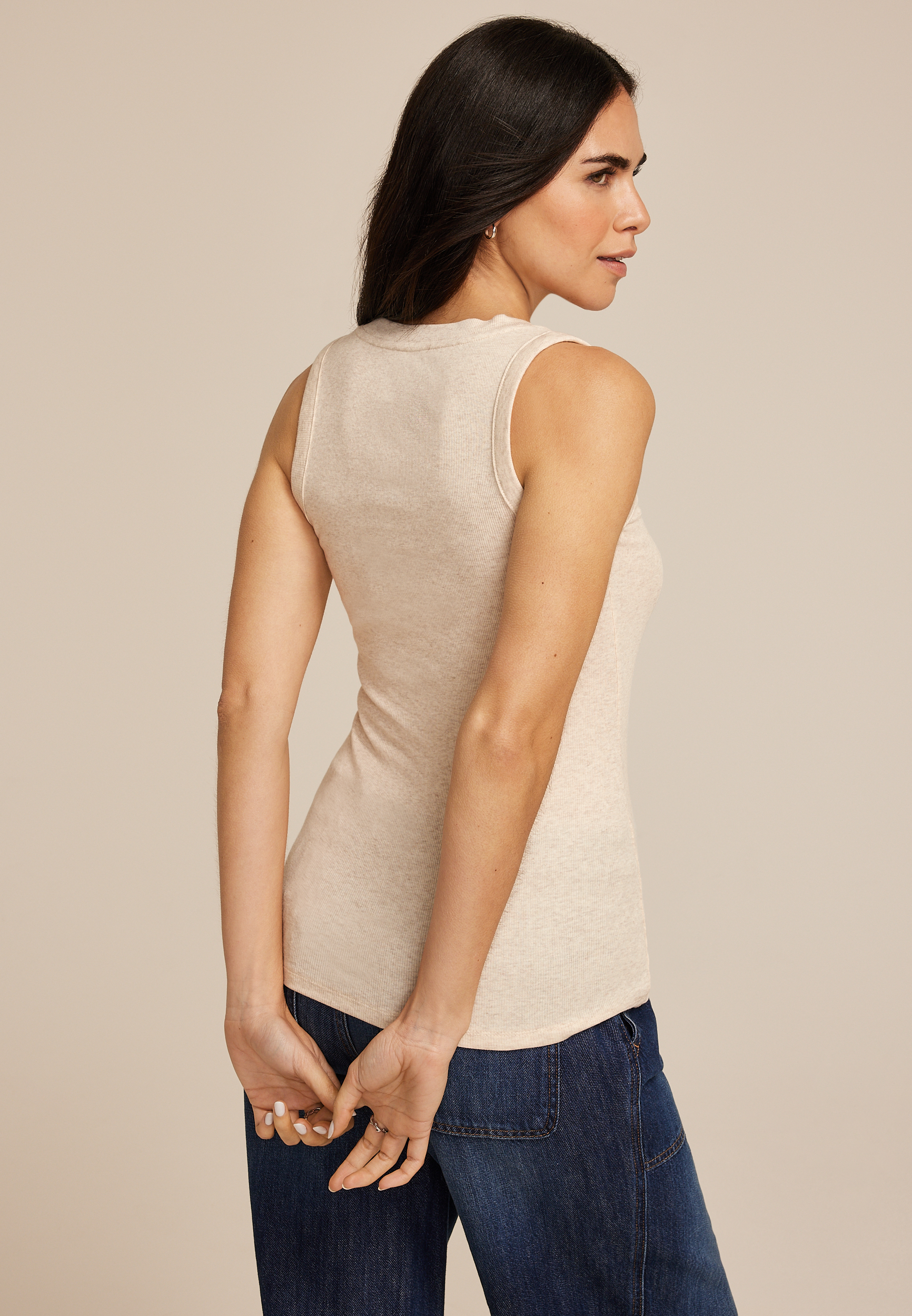 24/7 U Line Heathered Tank Top | maurices
