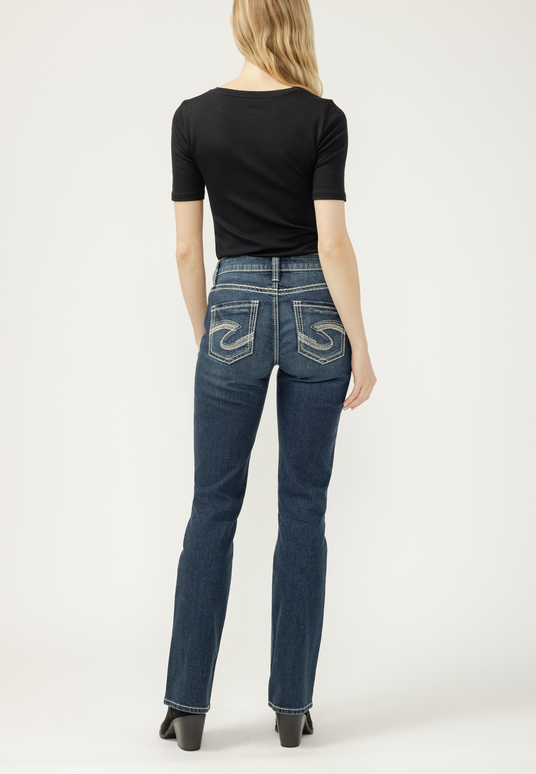 Silver Jeans Co.® Suki Curvy Mid Rise Vintage Thick Stitch