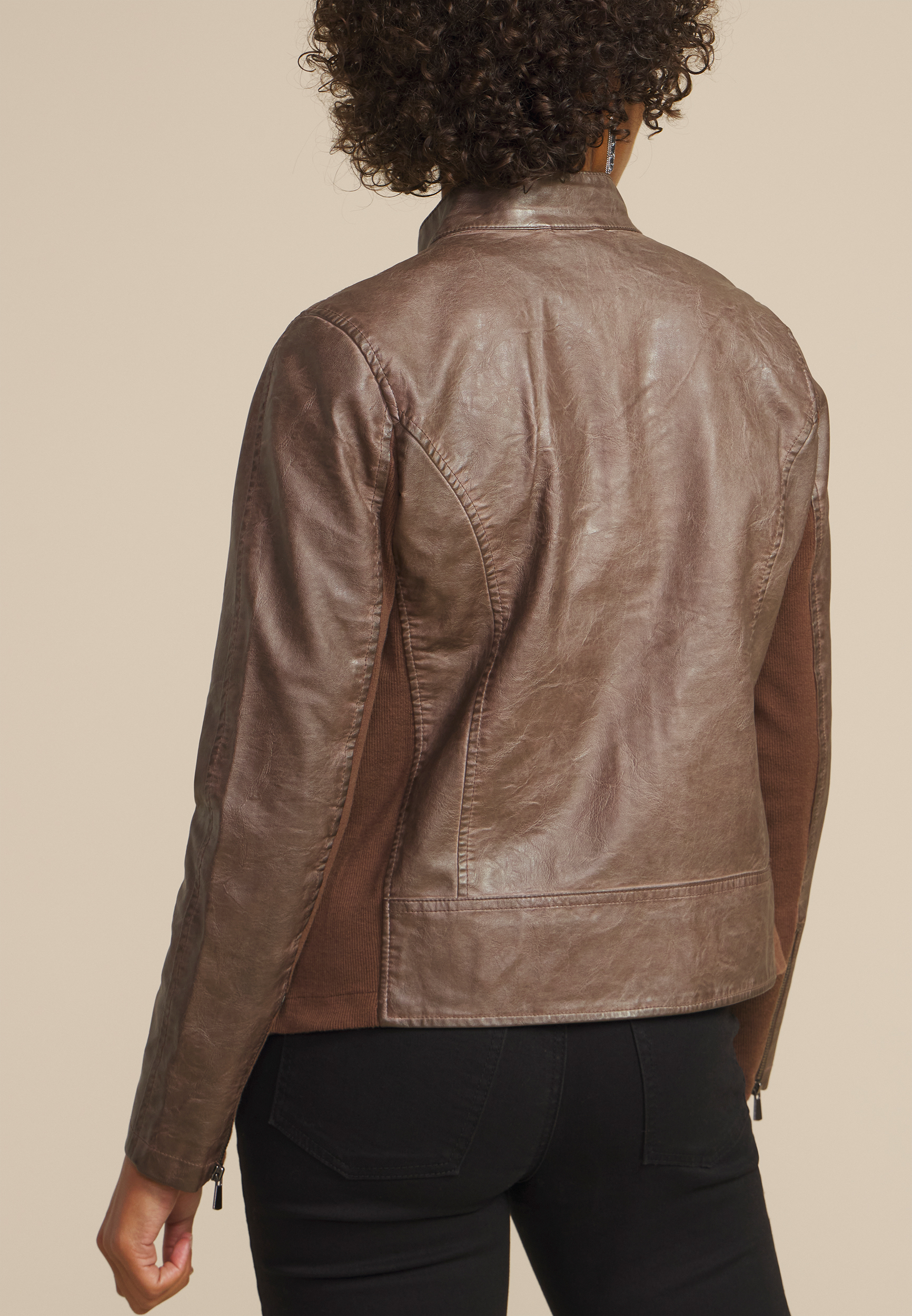 Faux Leather Biker Jacket | maurices