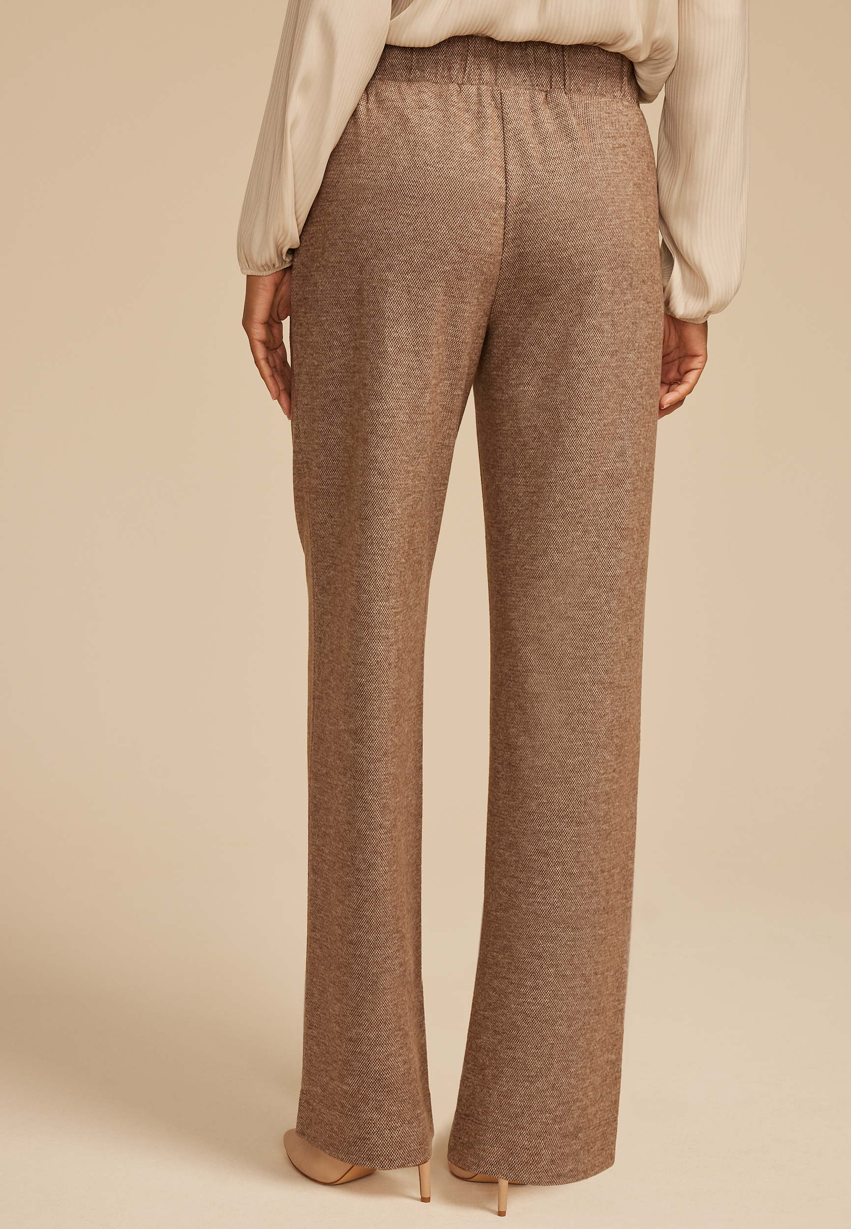 Tweed Knit High Rise Wide Leg Pant | maurices