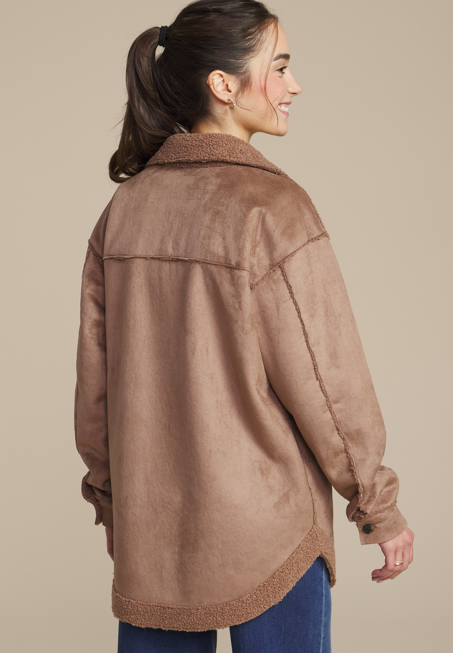 Cognac Shearling Jacket | maurices