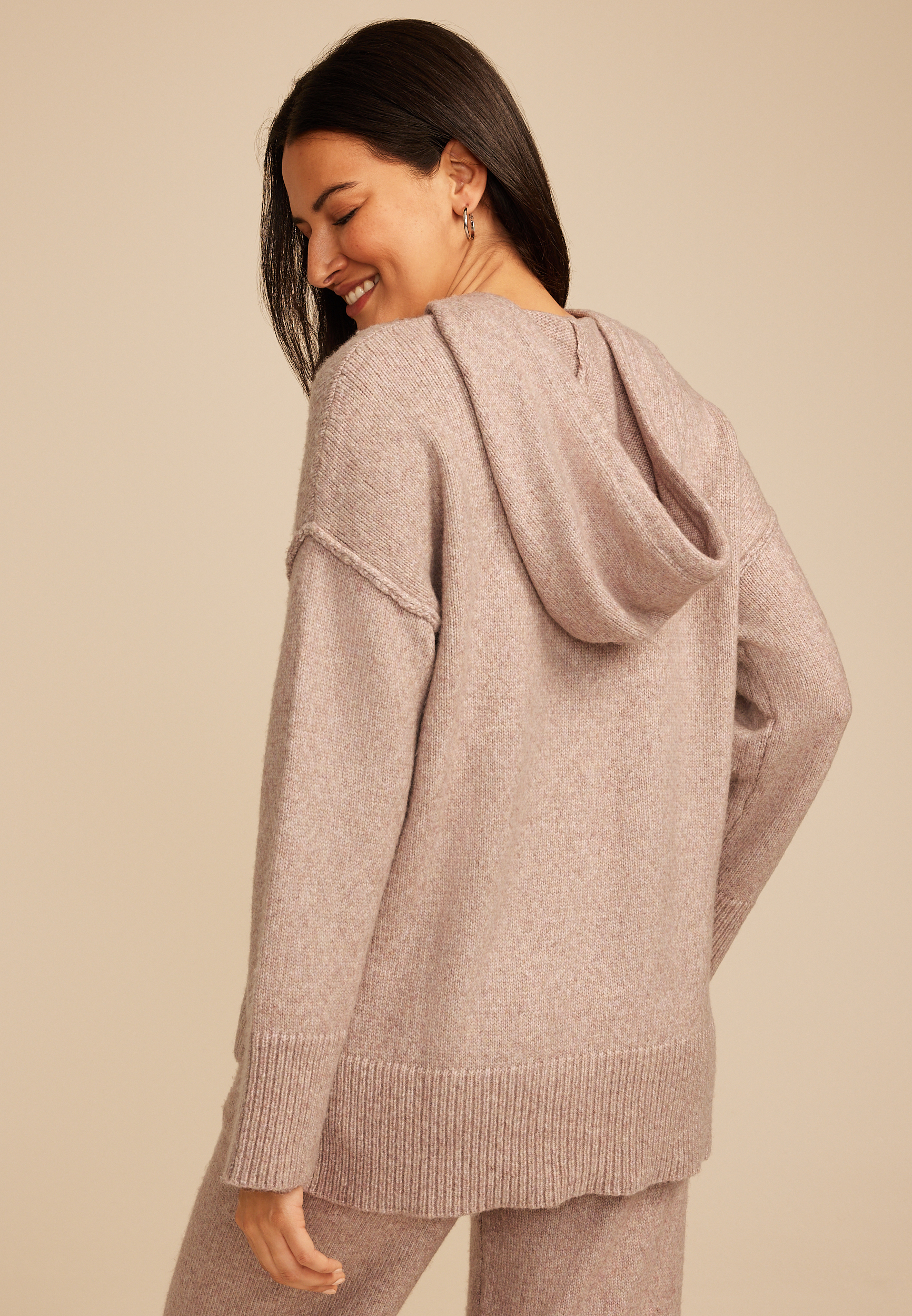Cozy Step Hem Hooded Sweater | maurices