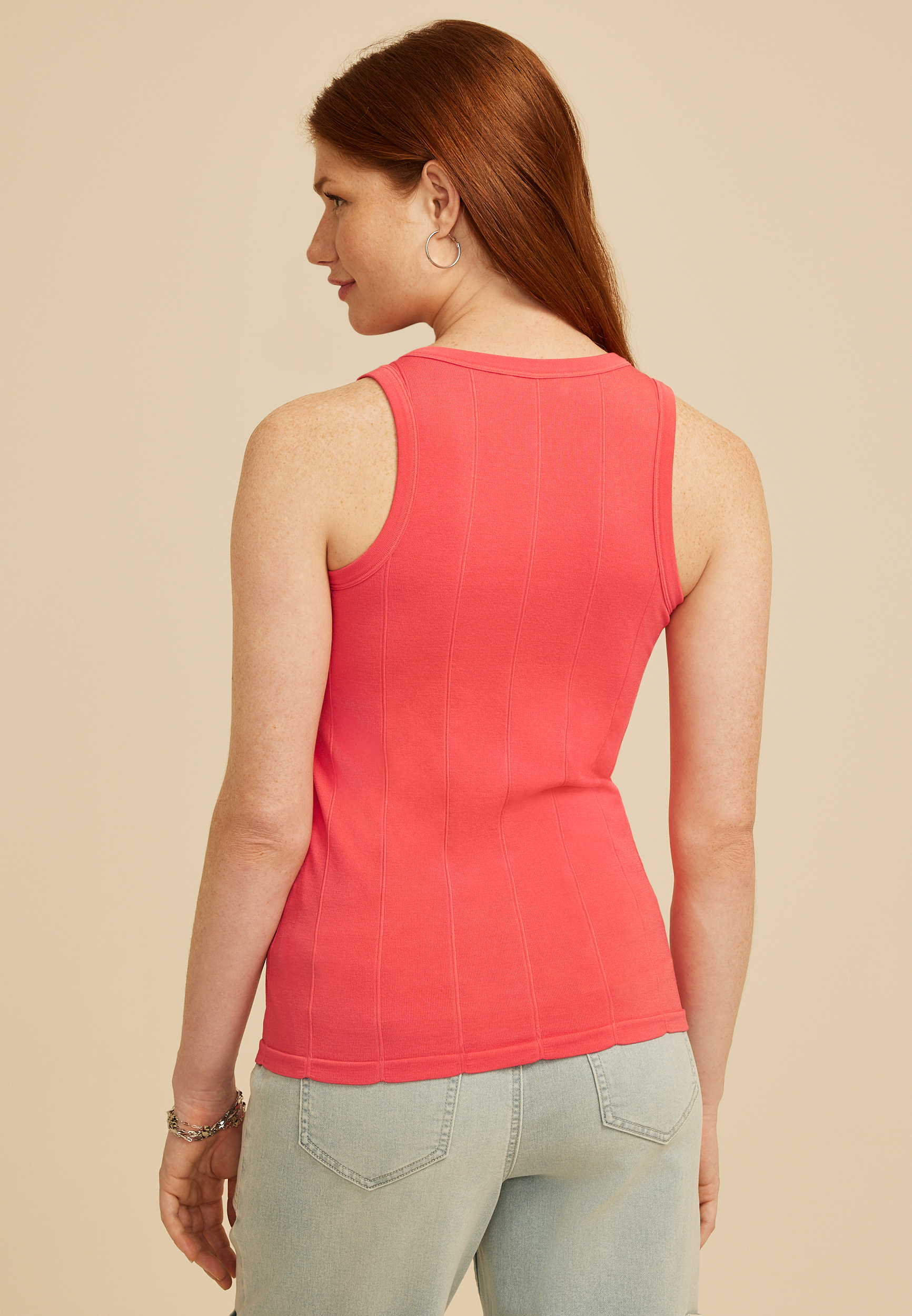 トップス Seamless Rib Tanktop Seamless Rib High Neck Tank Top | maurices