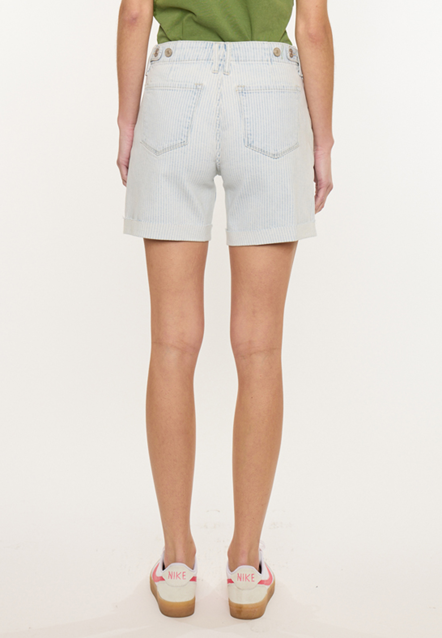 KanCan™ Mid Rise Striped Adjustable Waist 6in Bermuda Short | maurices