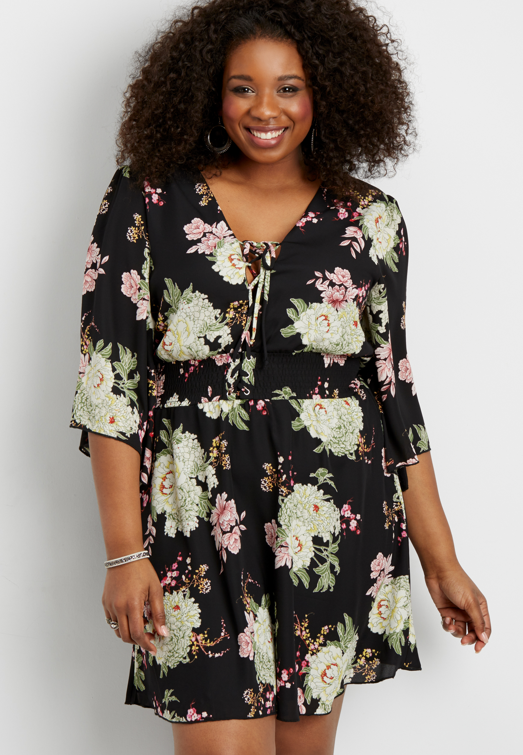 plus size flowy floral dress