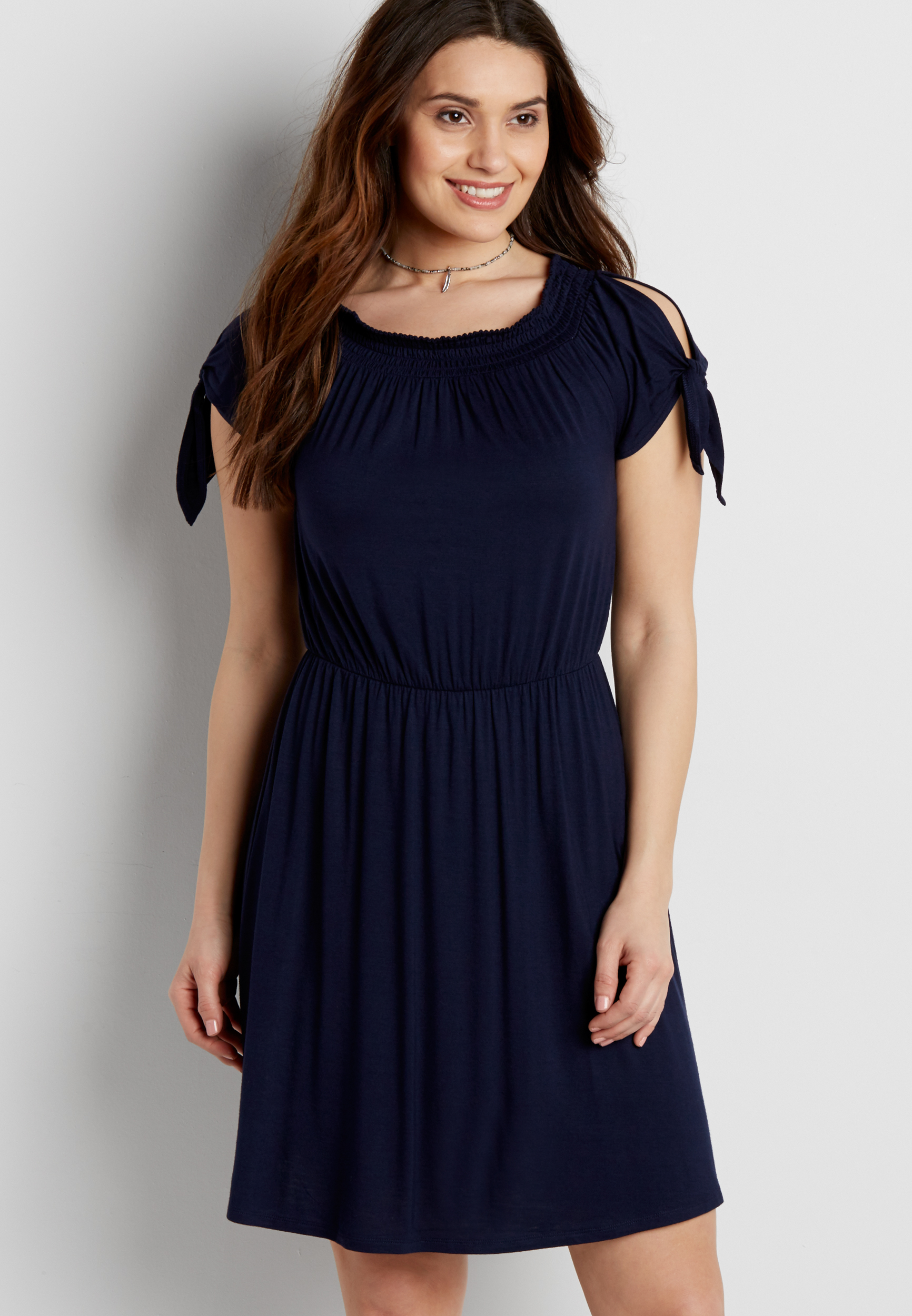 maurices off the shoulder dress Maurices Black / White Striped Off Shoulder Hi-Low Dress Women's Size S
